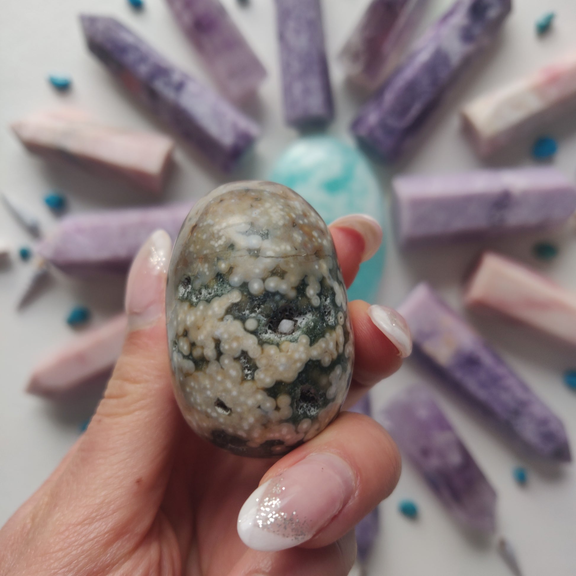Ocean Jasper Palm Stone (#46) - Simply Affinity