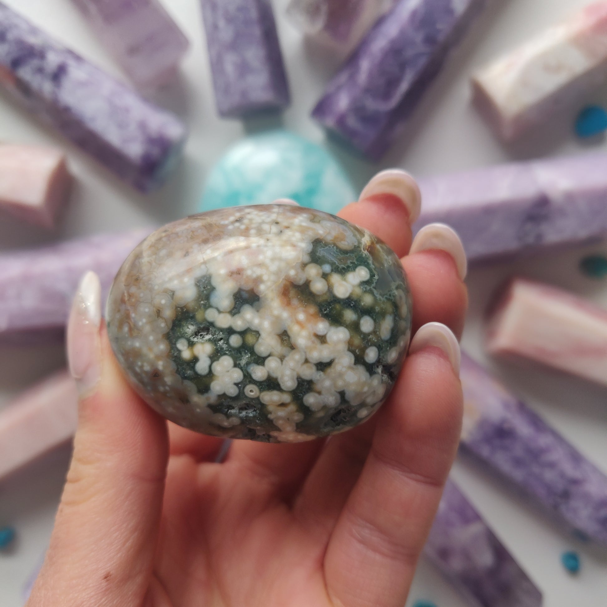 Ocean Jasper Palm Stone (#46) - Simply Affinity