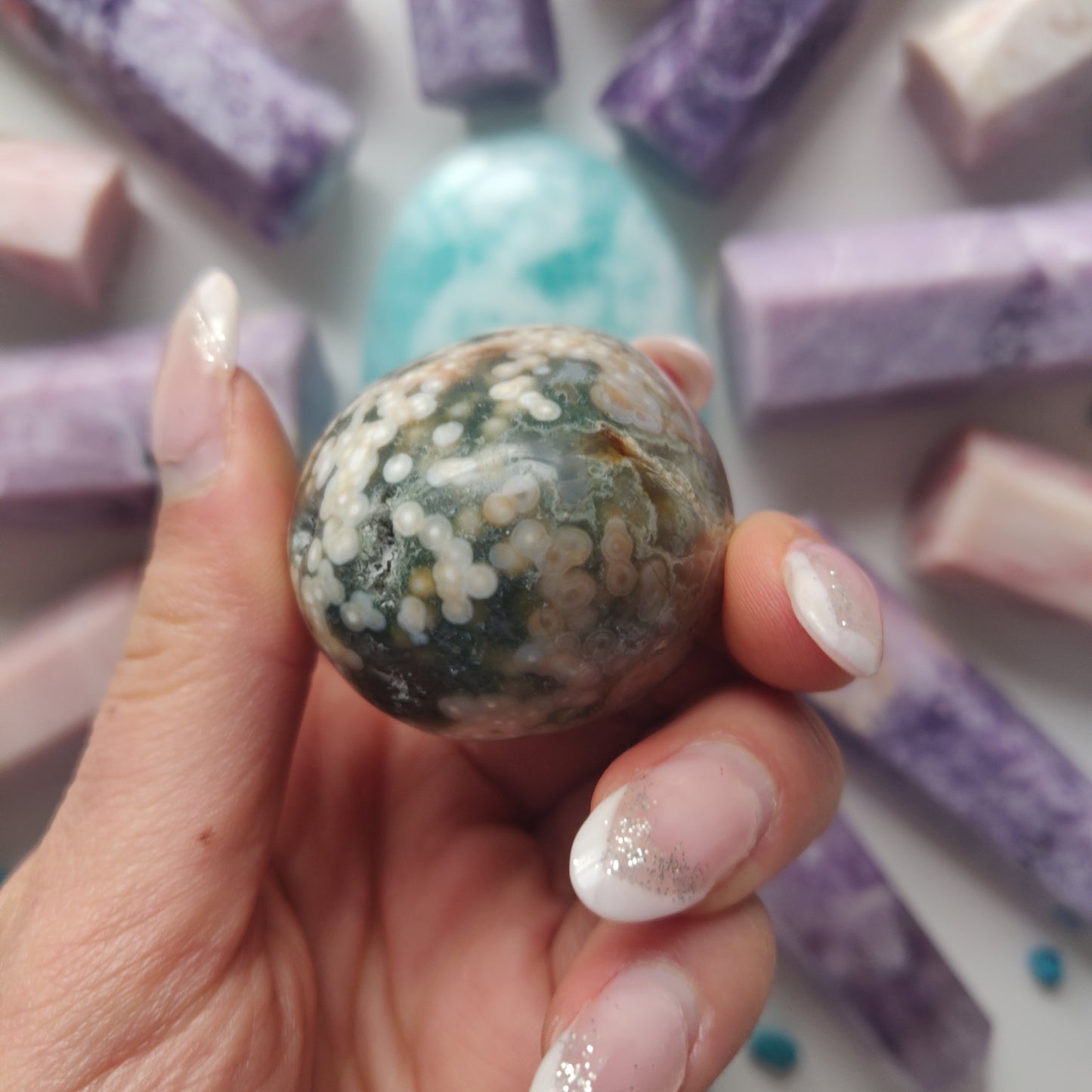 Ocean Jasper Palm Stone (#46) - Simply Affinity