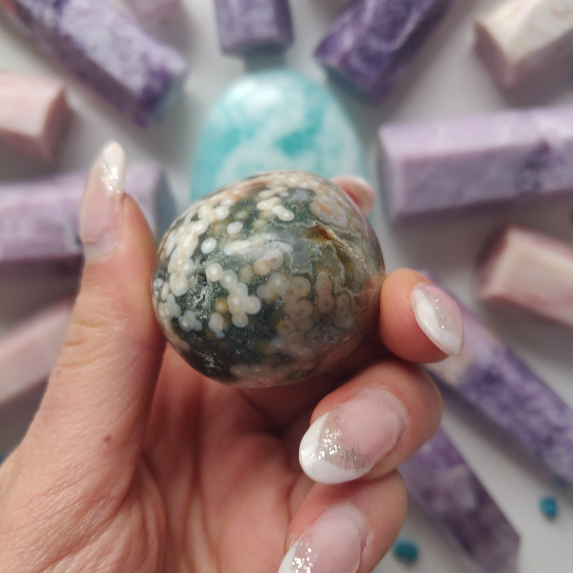 Ocean Jasper Palm Stone (#46) - Simply Affinity
