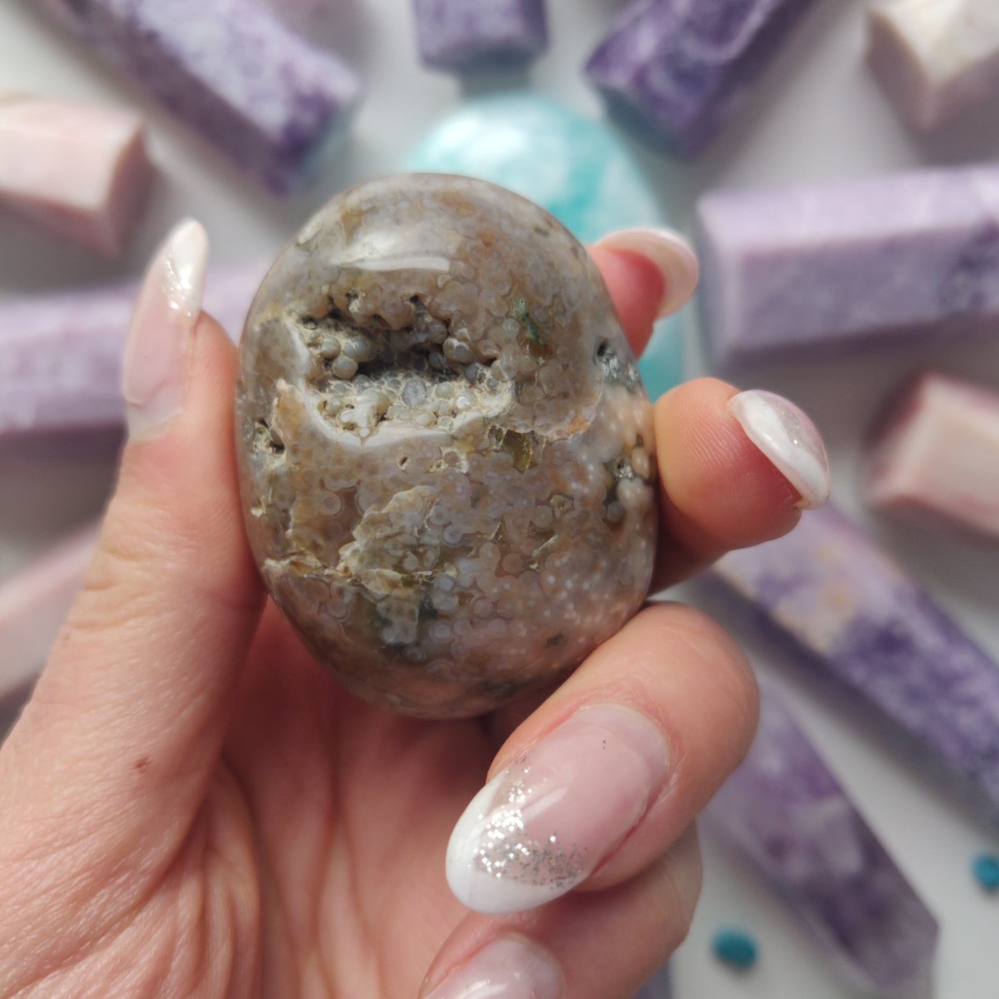 Ocean Jasper Palm Stone (#46) - Simply Affinity