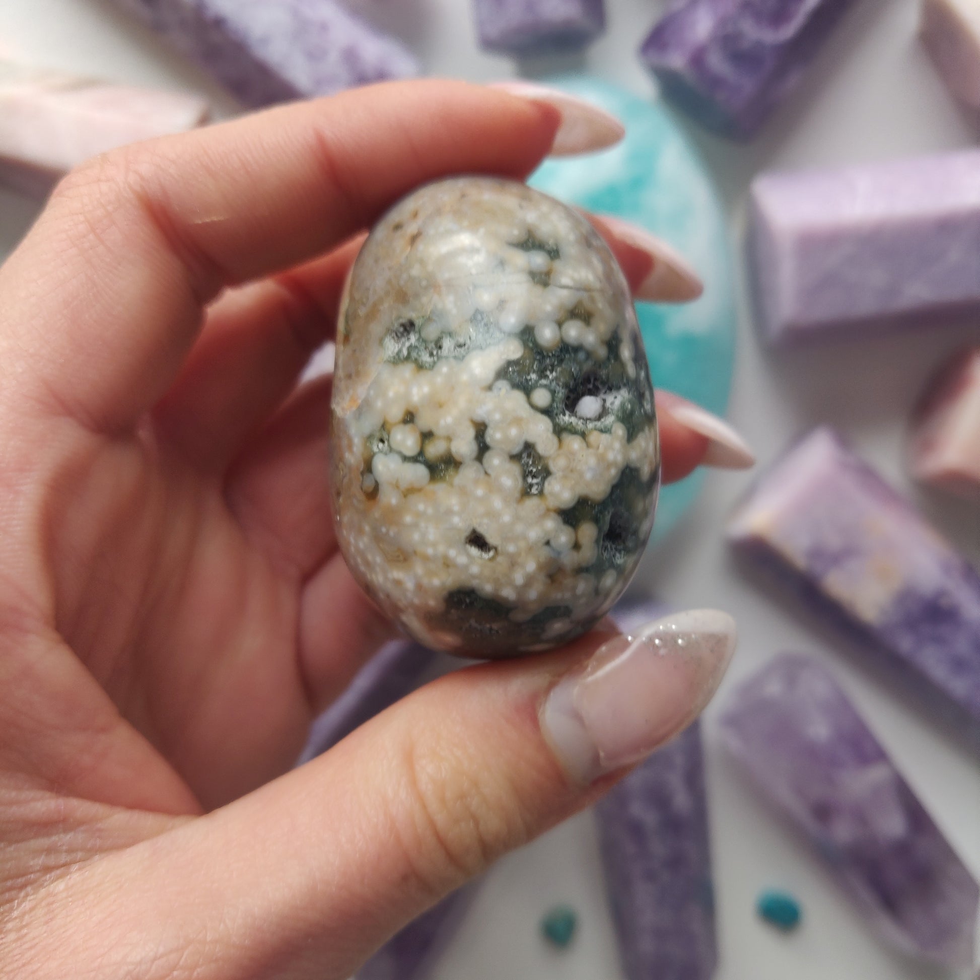 Ocean Jasper Palm Stone (#46) - Simply Affinity