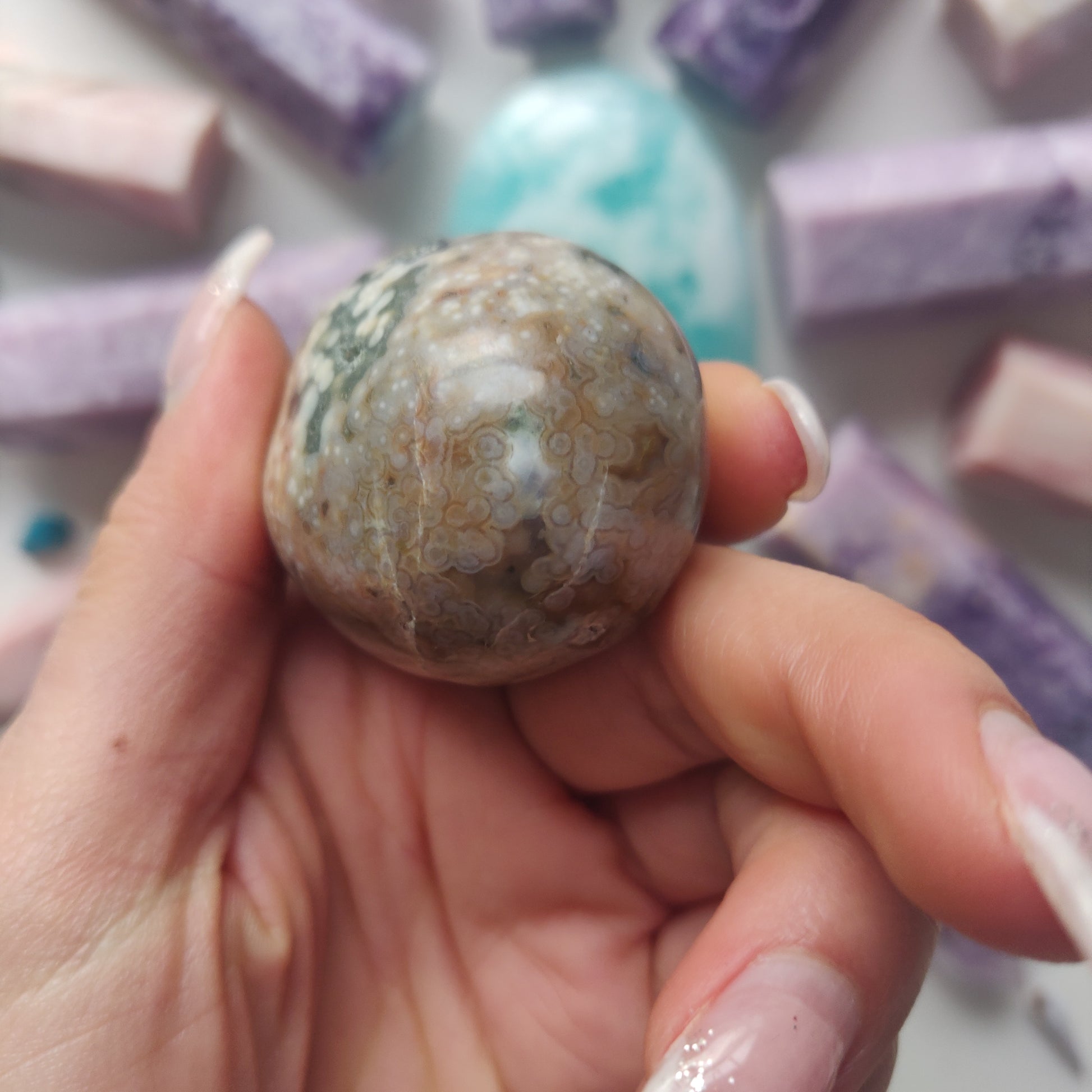 Ocean Jasper Palm Stone (#46) - Simply Affinity