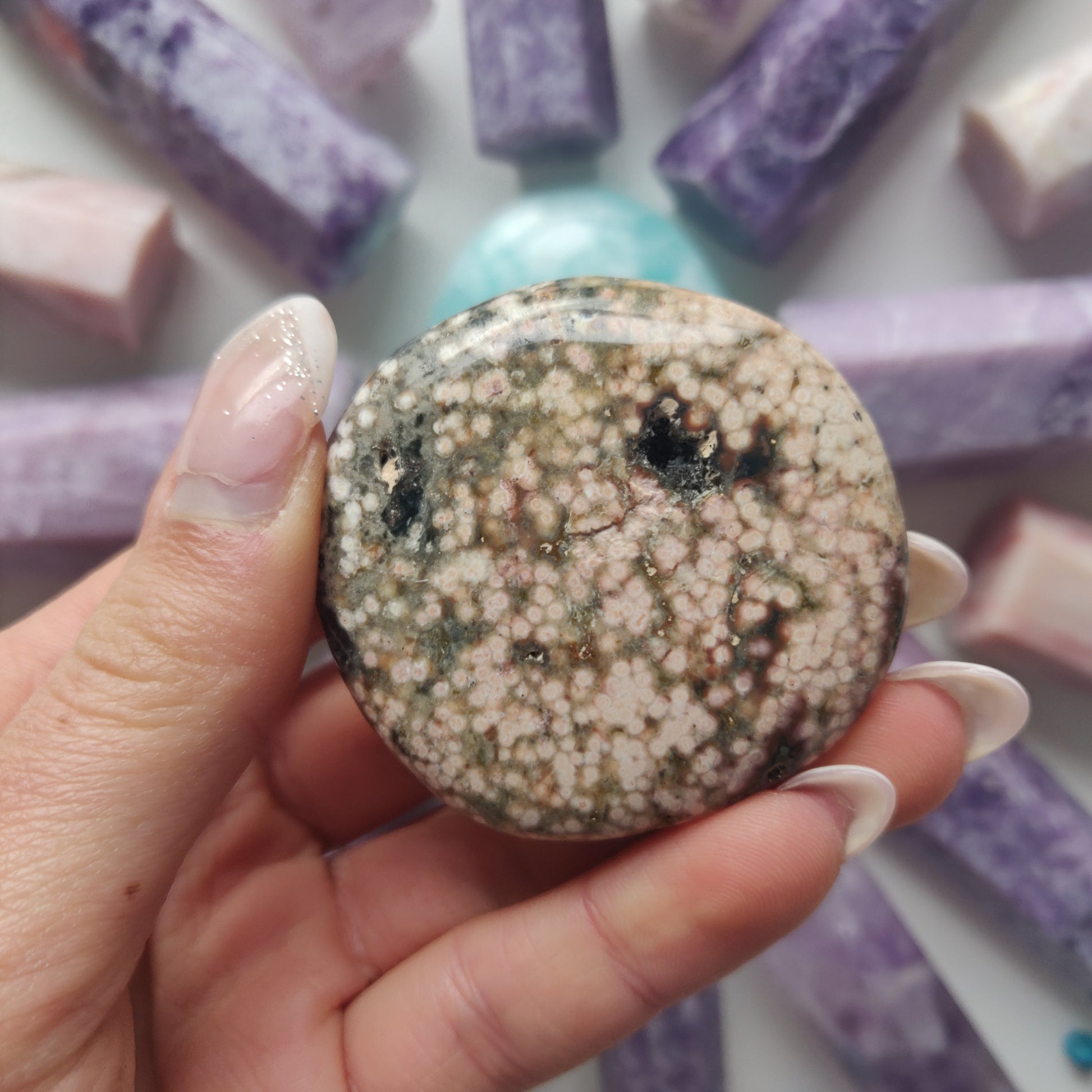 Ocean Jasper Palm Stone (#47) - Simply Affinity