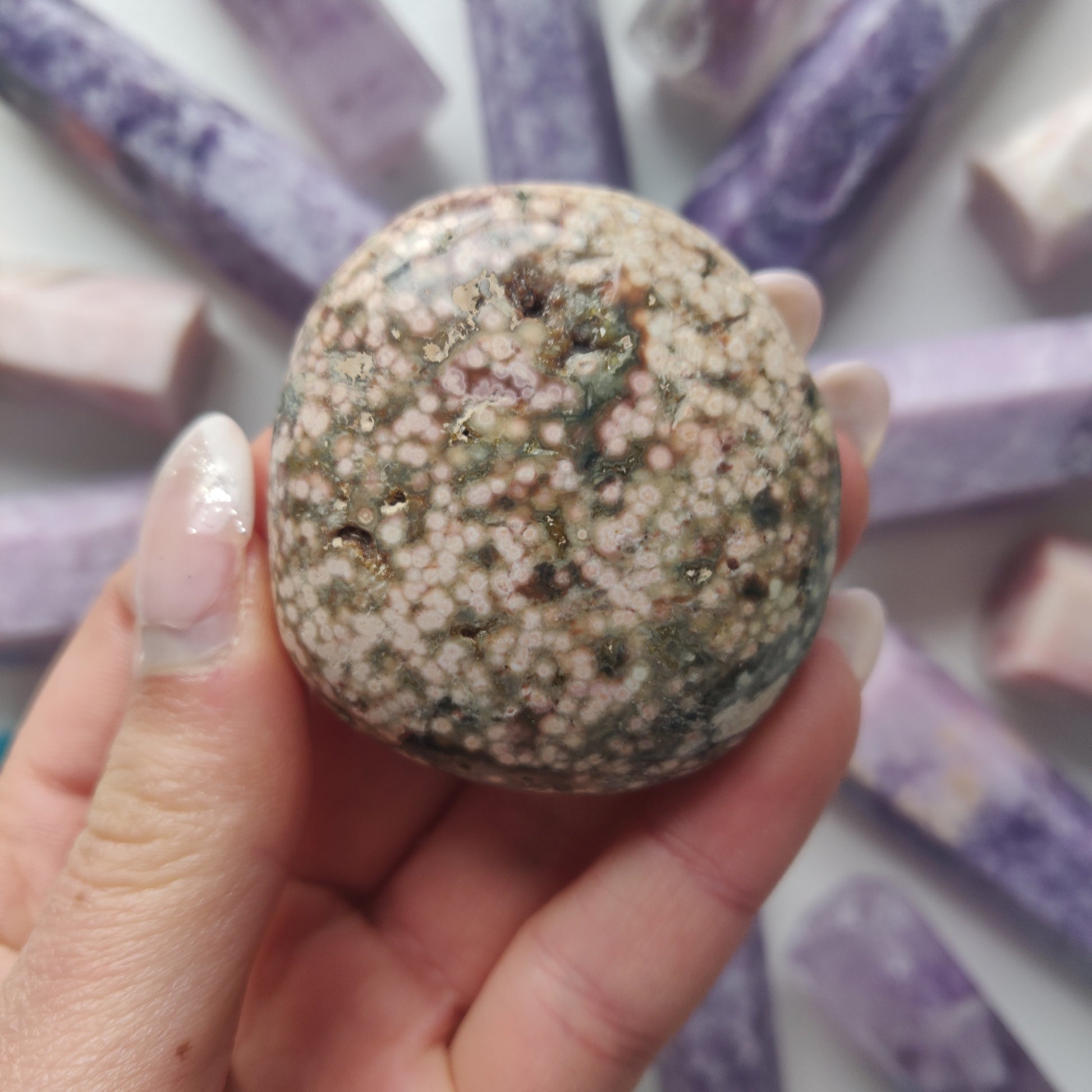 Ocean Jasper Palm Stone (#47) - Simply Affinity