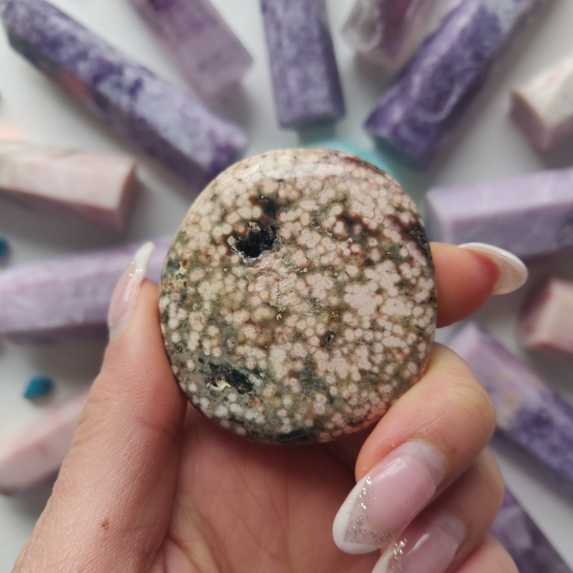 Ocean Jasper Palm Stone (#47) - Simply Affinity