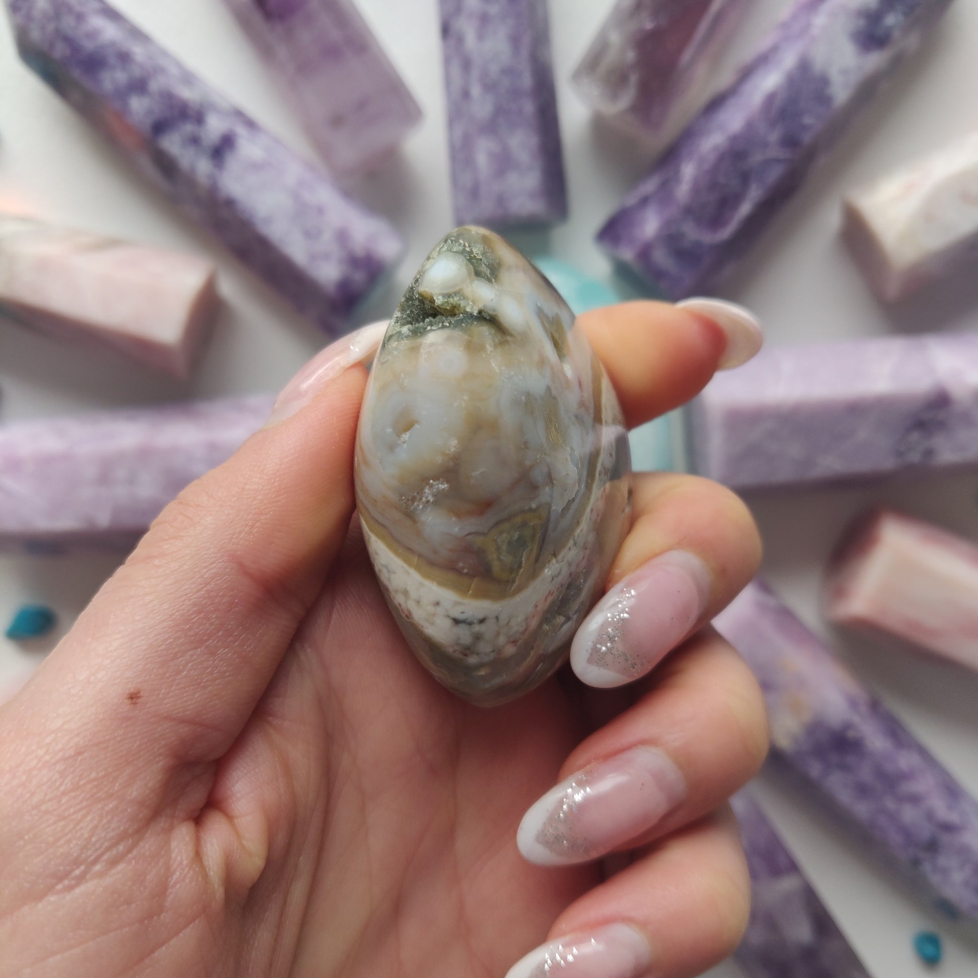 Ocean Jasper Palm Stone (#55) - Simply Affinity