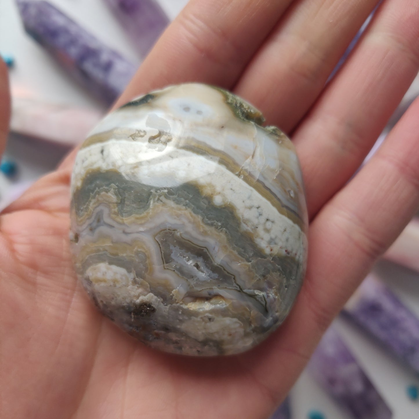 Ocean Jasper Palm Stone (#55) - Simply Affinity