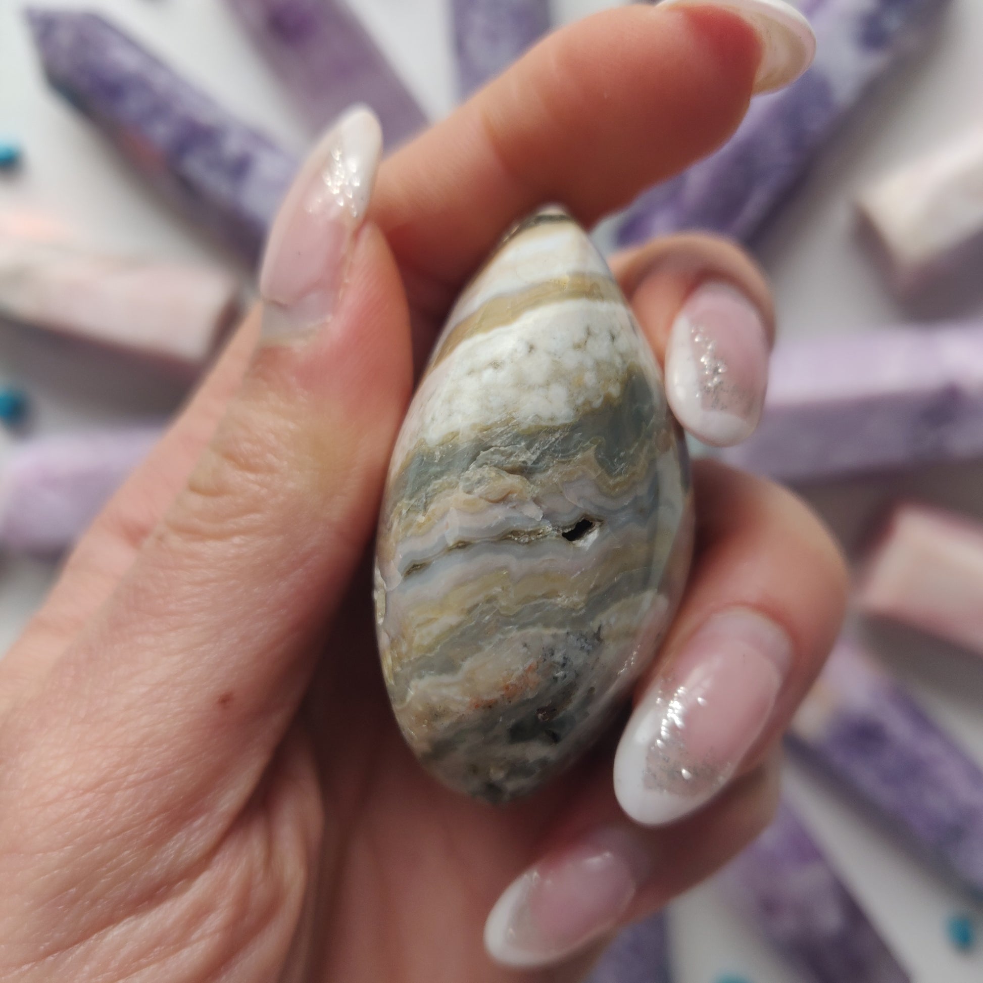 Ocean Jasper Palm Stone (#55) - Simply Affinity