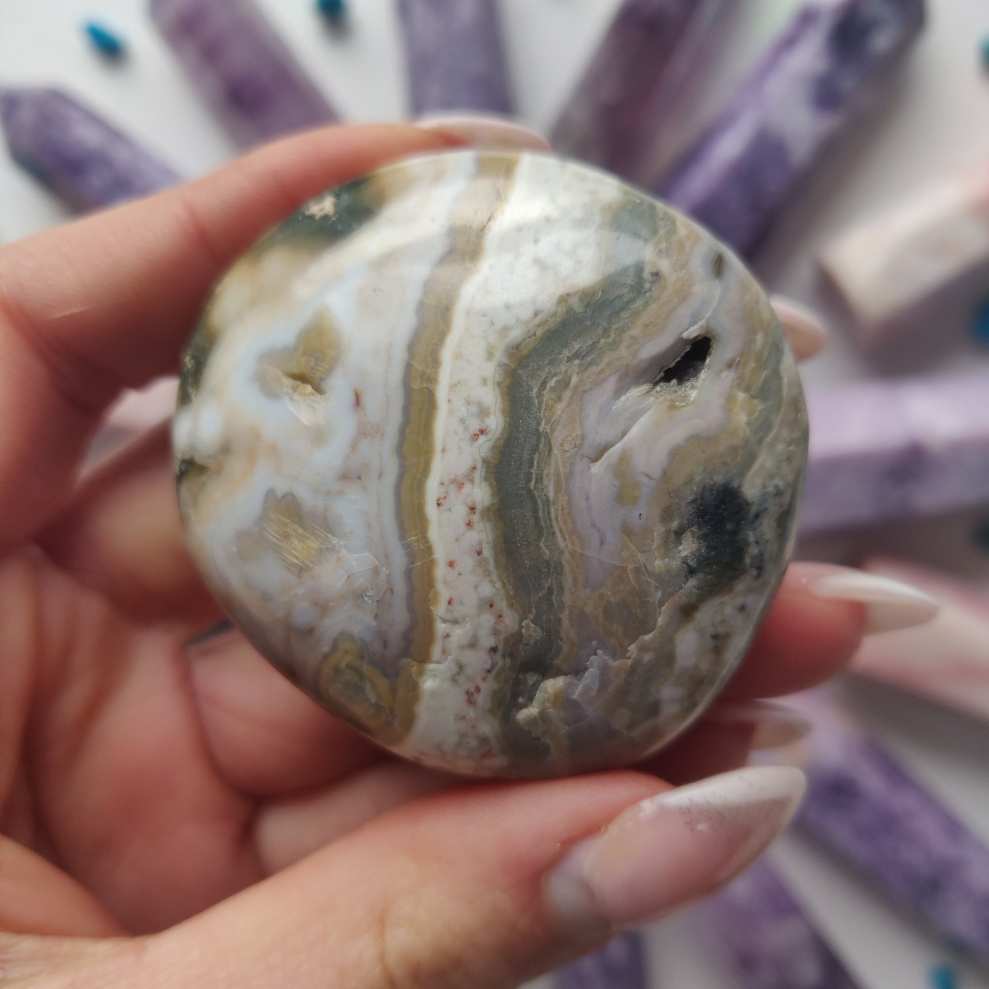 Ocean Jasper Palm Stone (#55) - Simply Affinity