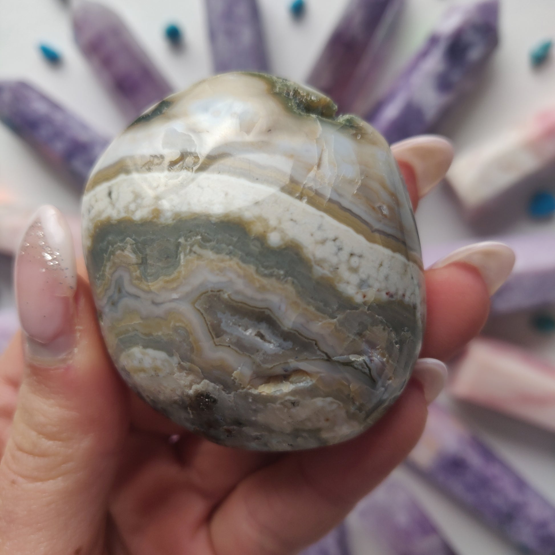Ocean Jasper Palm Stone (#55) - Simply Affinity
