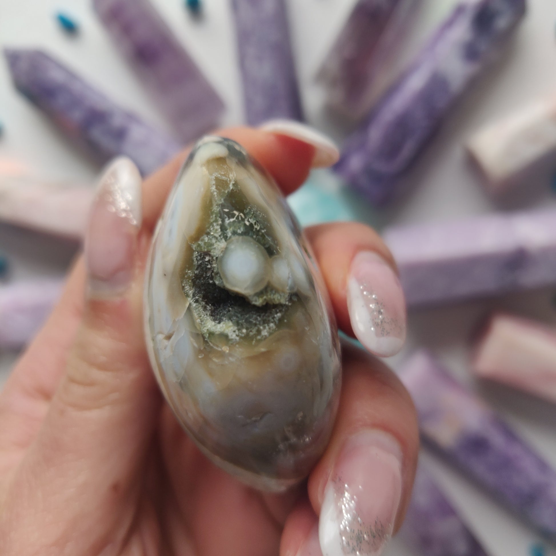Ocean Jasper Palm Stone (#55) - Simply Affinity
