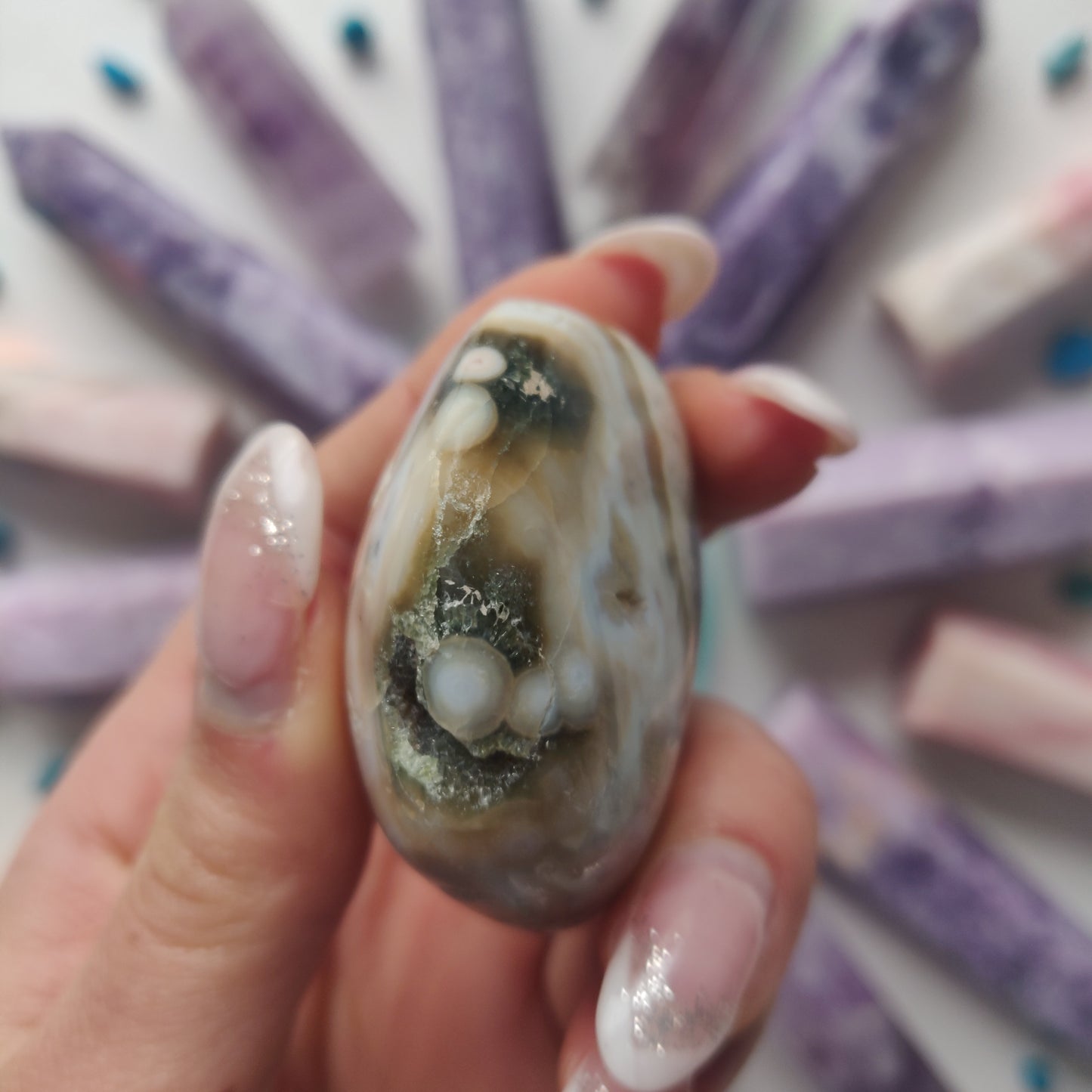 Ocean Jasper Palm Stone (#55) - Simply Affinity