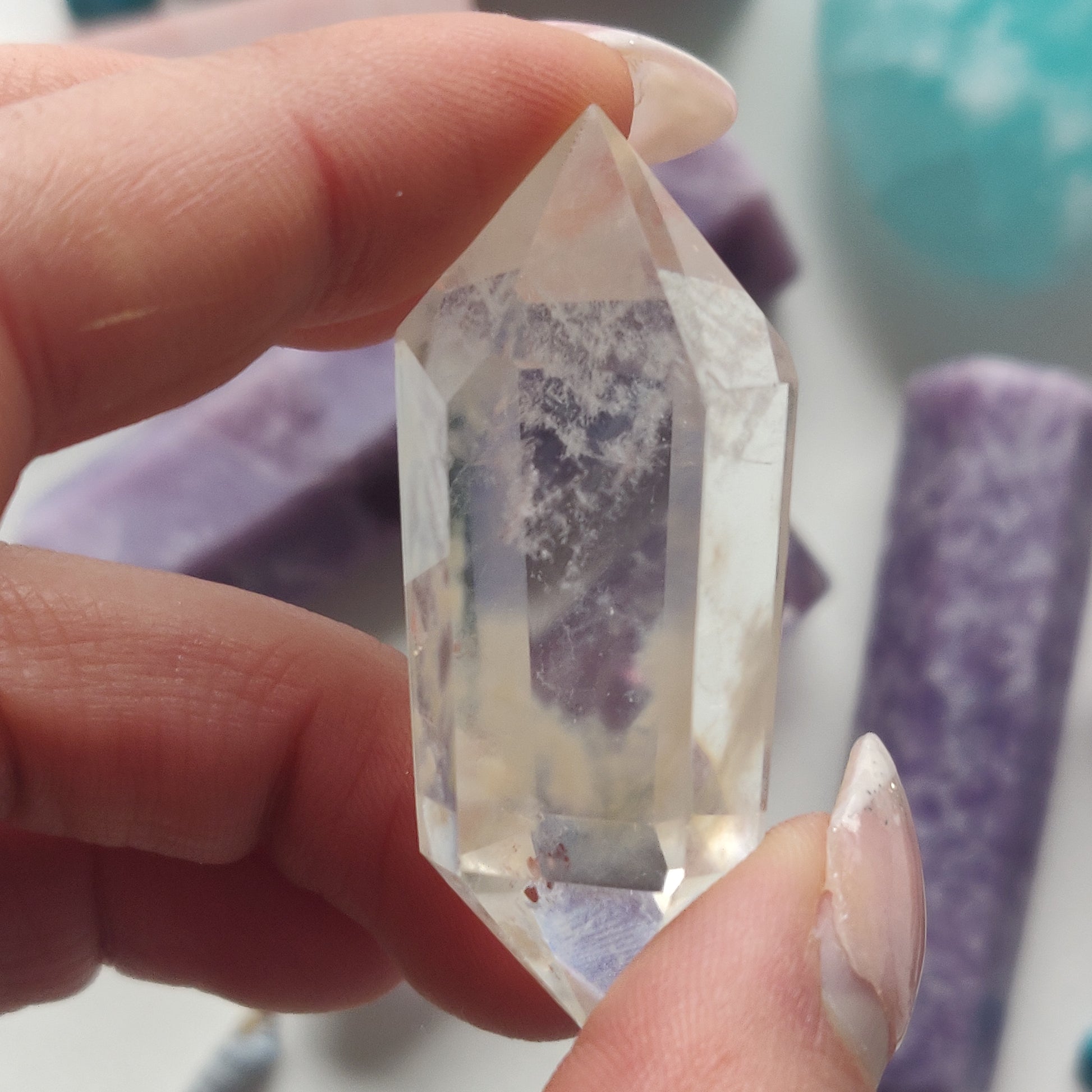 Double Terminated Quartz Point with Inclusions (#4) - Simply Affinity