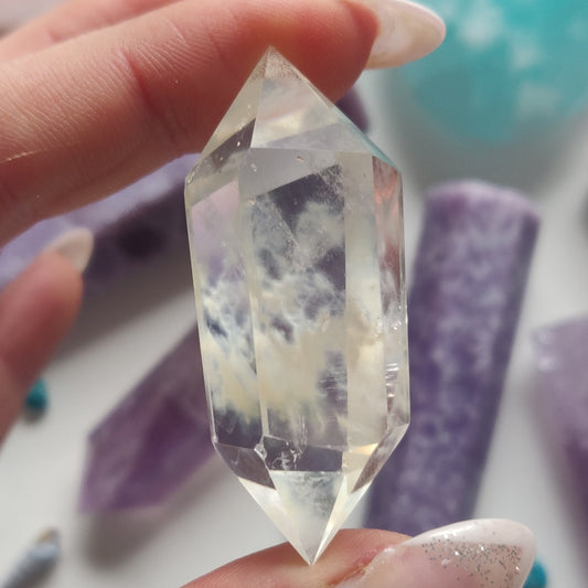 Double Terminated Quartz Point with Inclusions (#4) - Simply Affinity