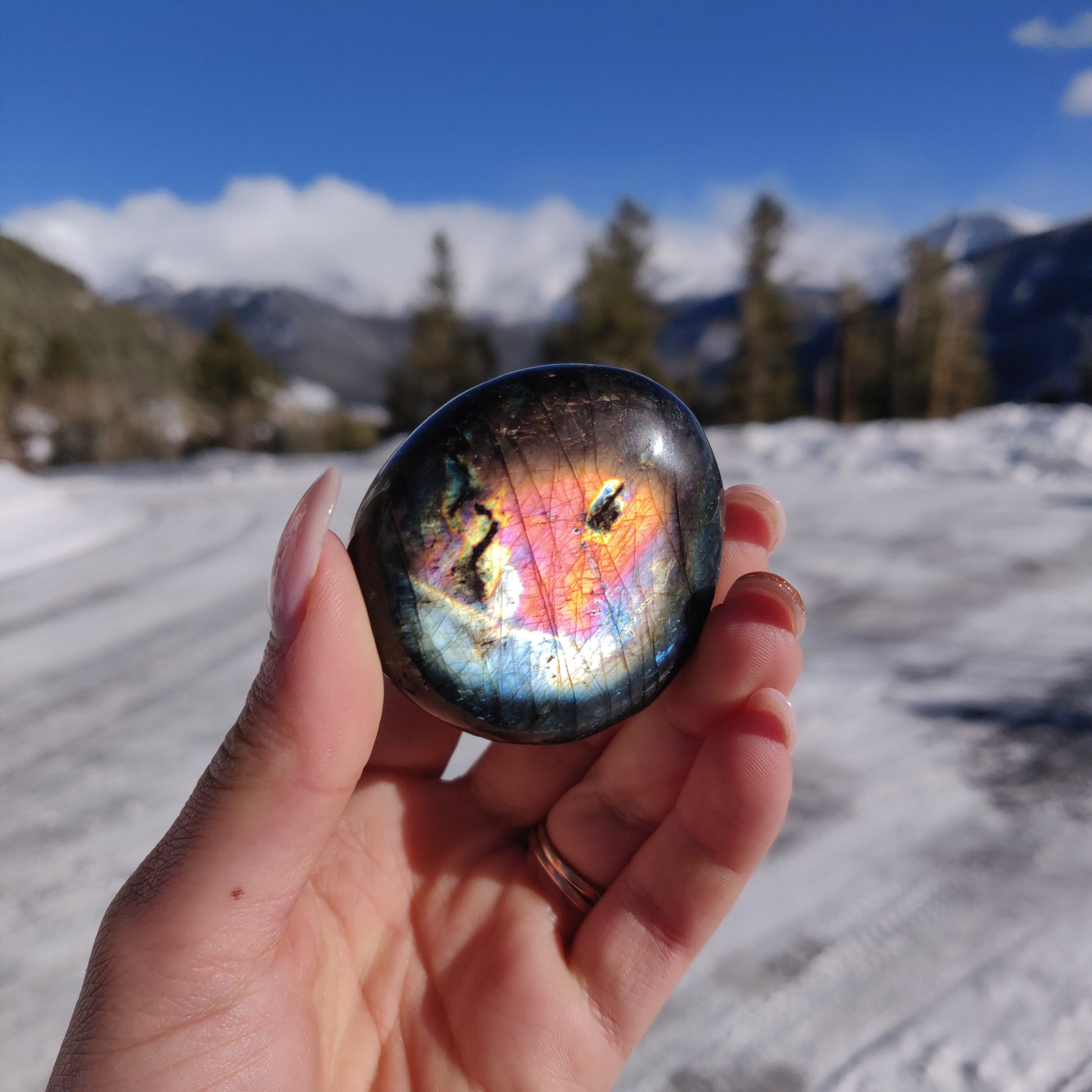 Labradorite Palm Stone (#283) - Simply Affinity