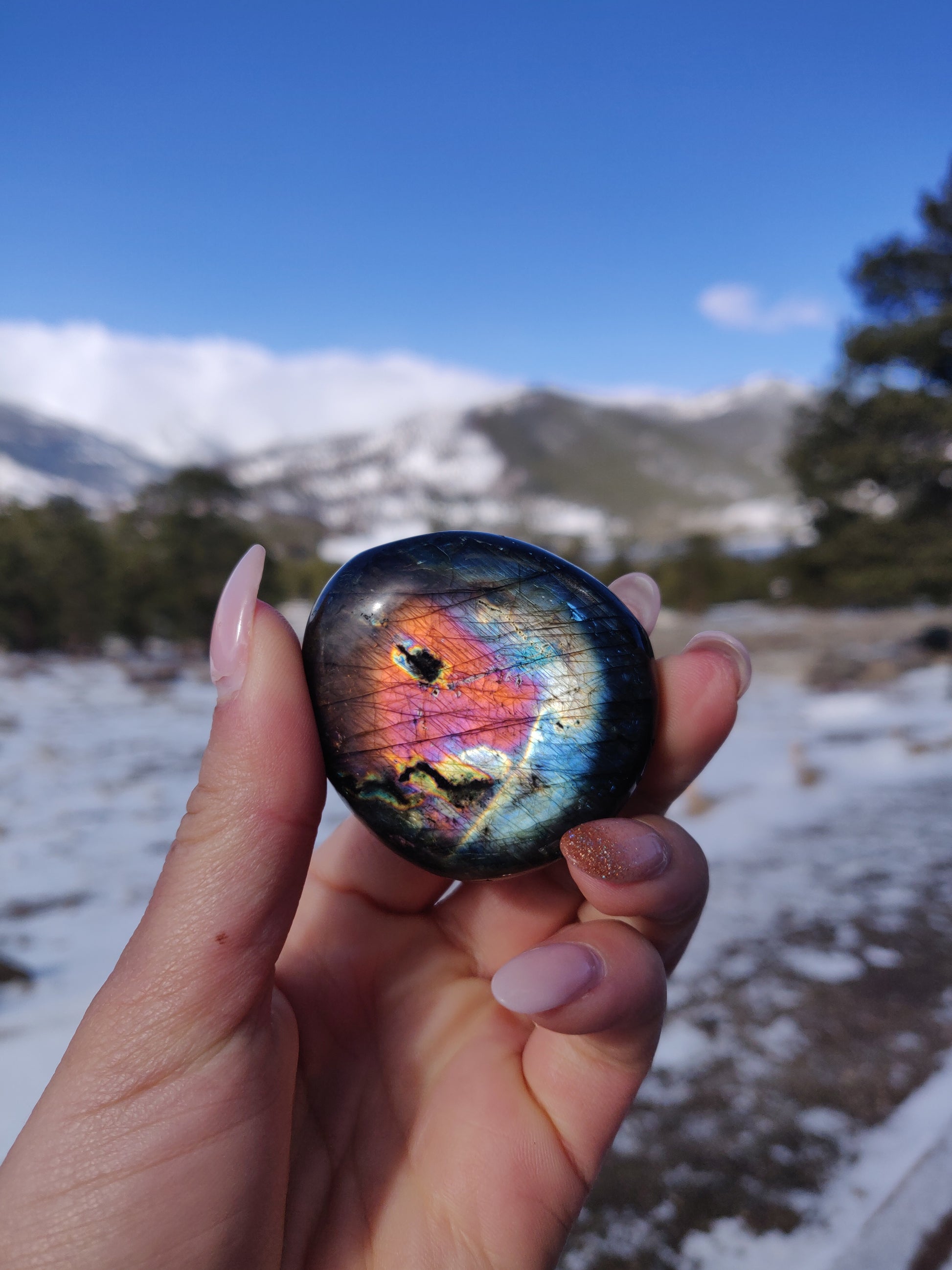 Labradorite Palm Stone (#283) - Simply Affinity