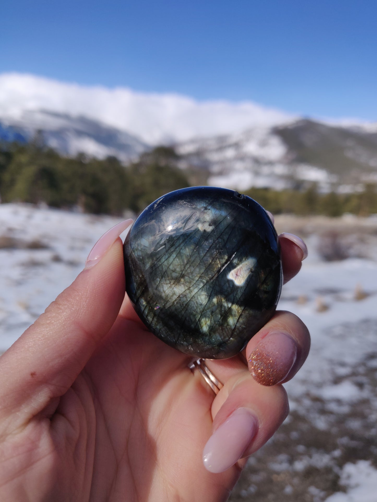 Labradorite Palm Stone (#283) - Simply Affinity