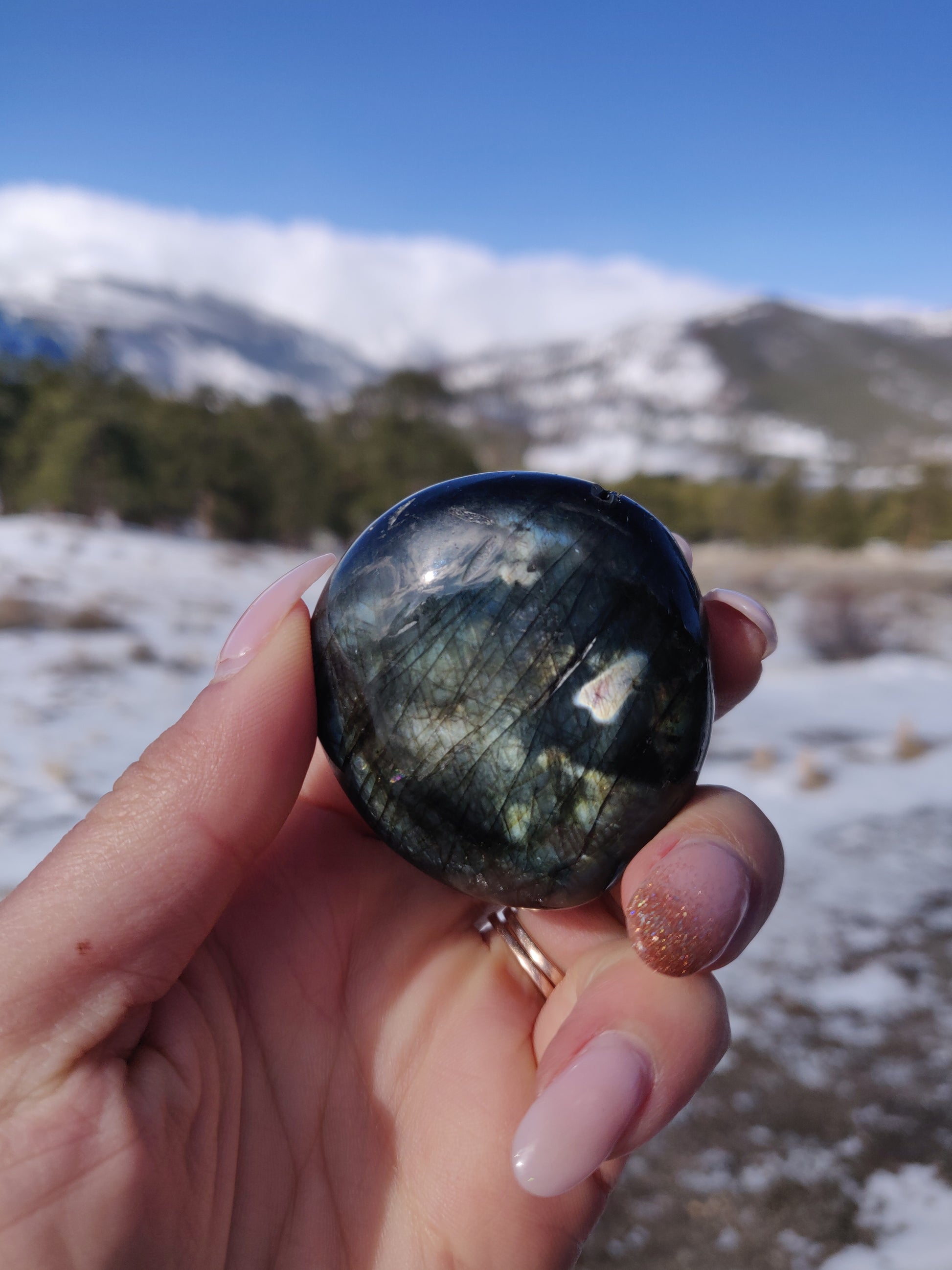 Labradorite Palm Stone (#283) - Simply Affinity