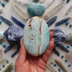 Caribbean Blue Calcite Palm Stone (#7) - Simply Affinity