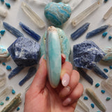 Caribbean Blue Calcite Palm Stone (#7) - Simply Affinity