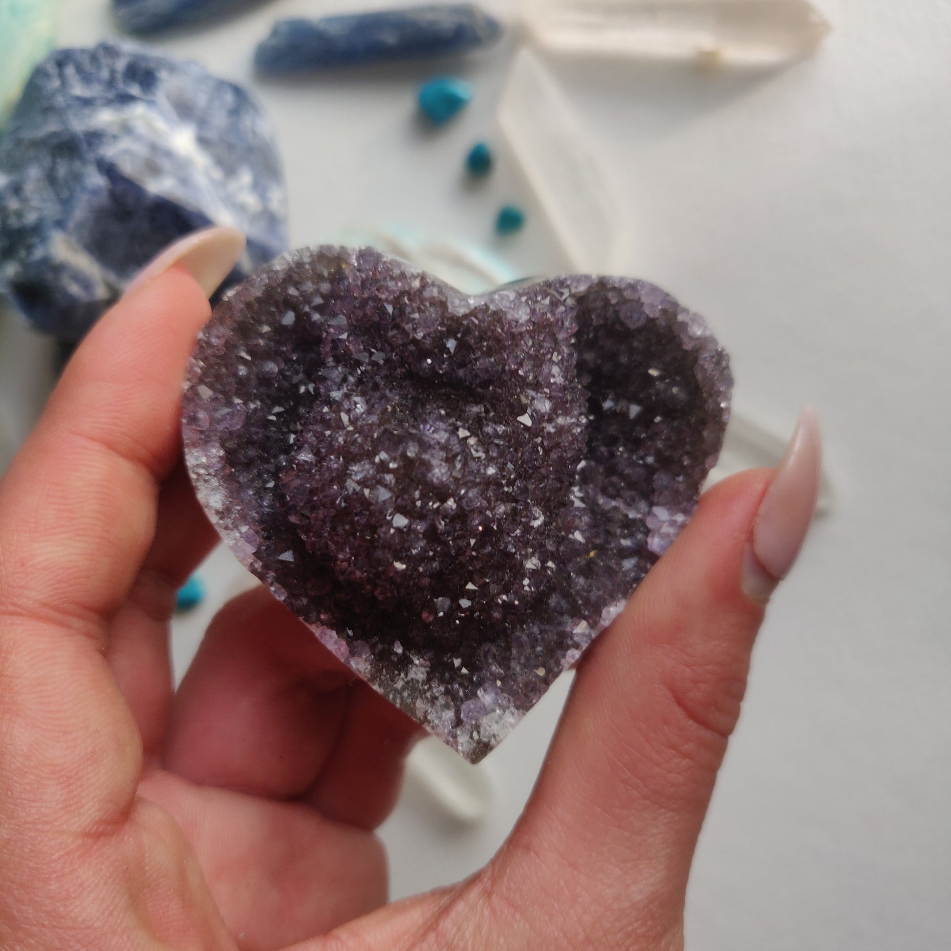 Amethyst Geode Heart (#5A) - Simply Affinity
