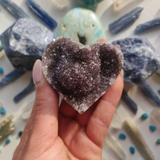 Amethyst Geode Heart (#5A) - Simply Affinity