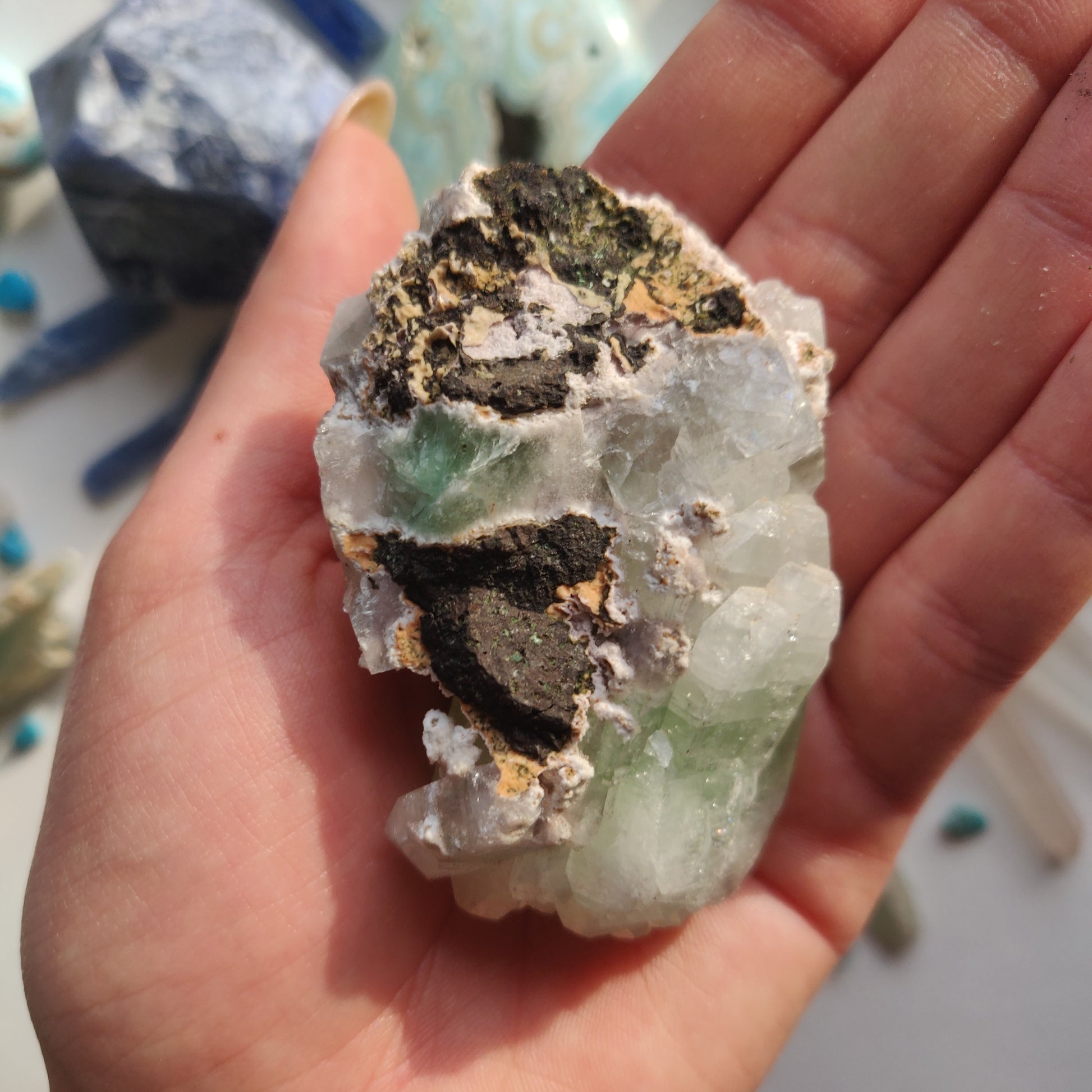 Green Apophyllite Cluster (#4) - Simply Affinity