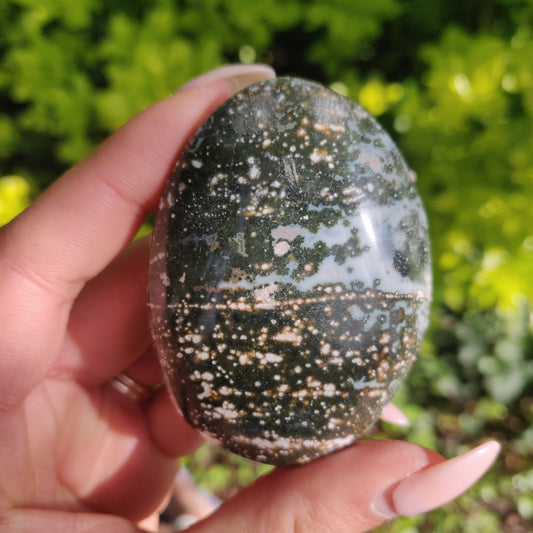 Ocean Jasper Palm Stone (#43) - Simply Affinity