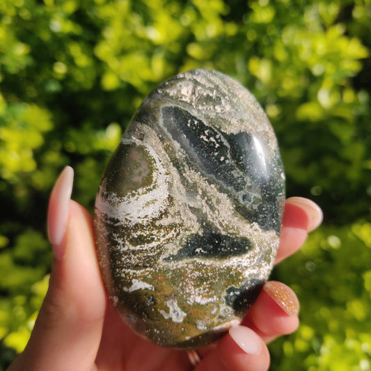 Ocean Jasper Palm Stone (#48) - Simply Affinity
