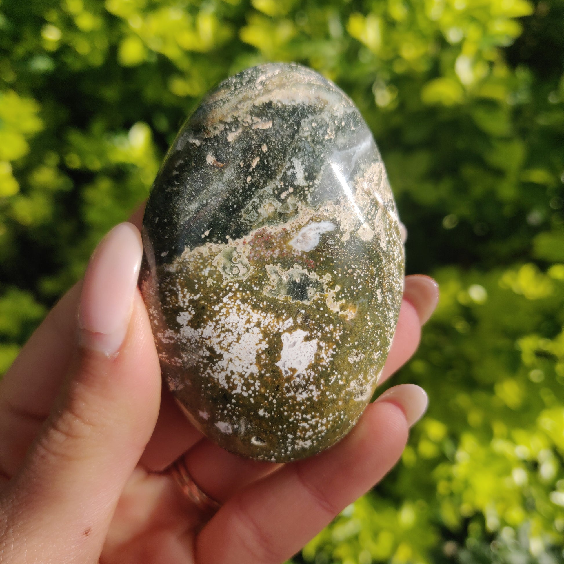 Ocean Jasper Palm Stone (#48) - Simply Affinity