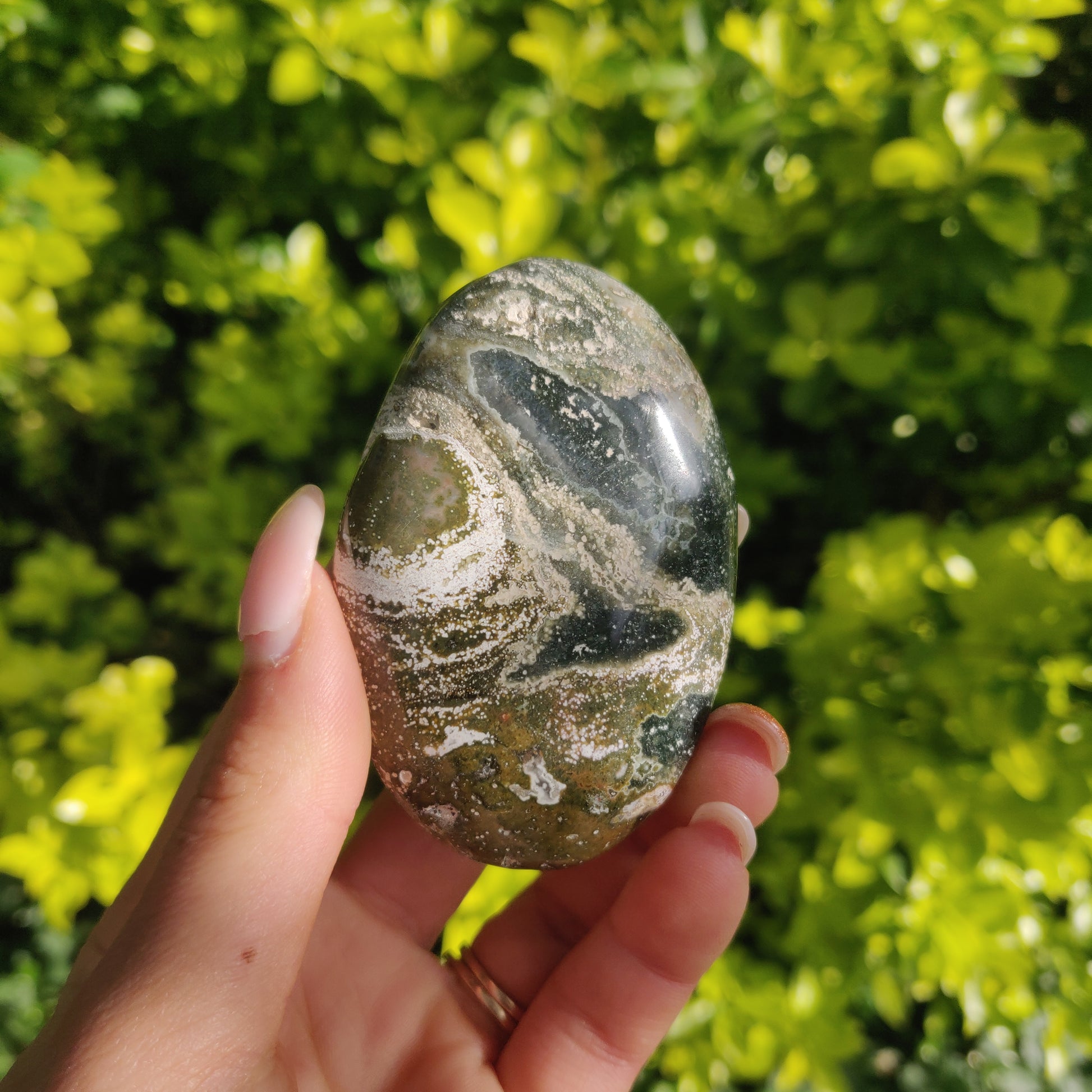 Ocean Jasper Palm Stone (#48) - Simply Affinity