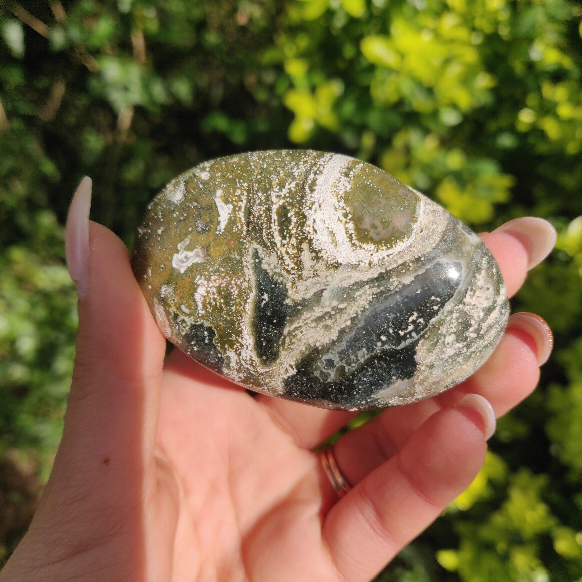 Ocean Jasper Palm Stone (#48) - Simply Affinity