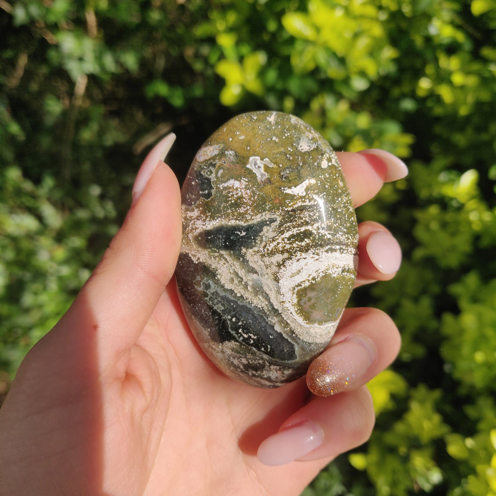 Ocean Jasper Palm Stone (#48) - Simply Affinity