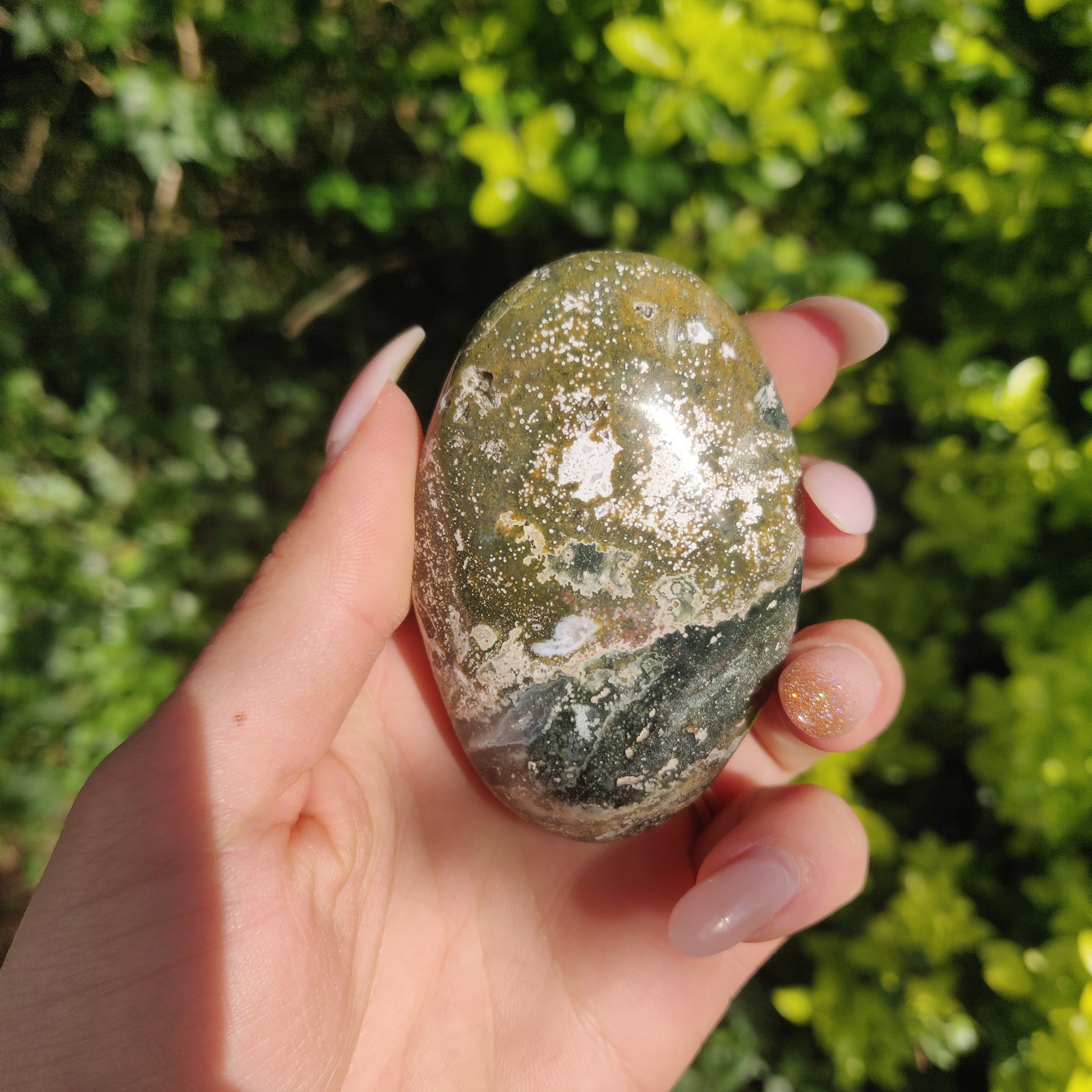 Ocean Jasper Palm Stone (#48) - Simply Affinity
