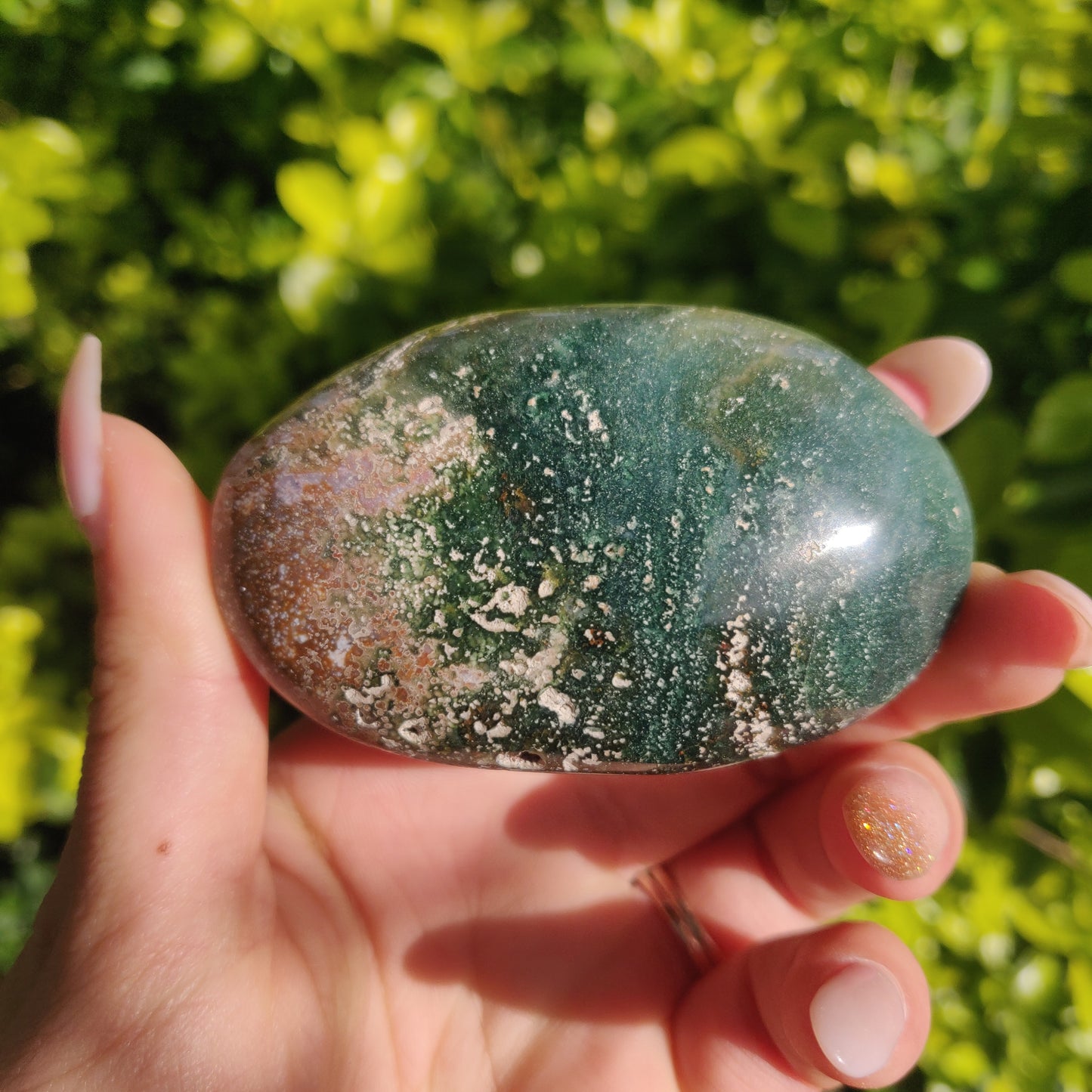 Ocean Jasper Palm Stone (#56) - Simply Affinity