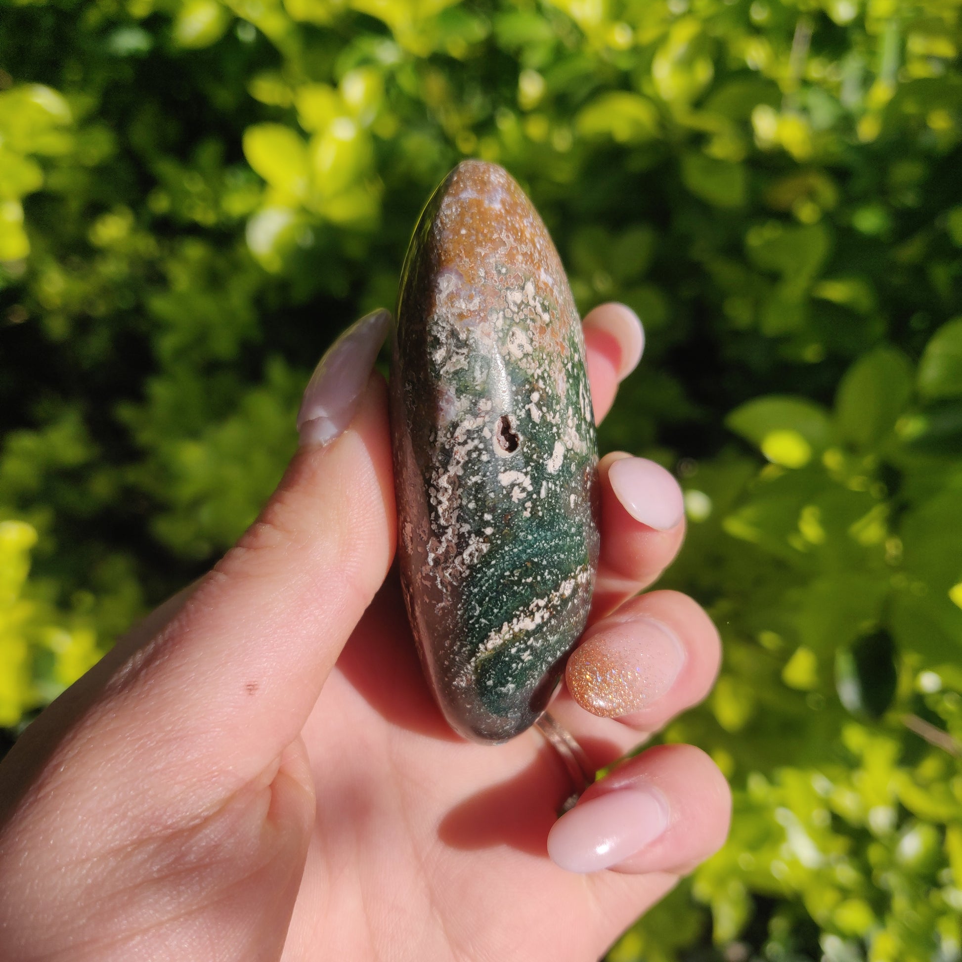Ocean Jasper Palm Stone (#56) - Simply Affinity