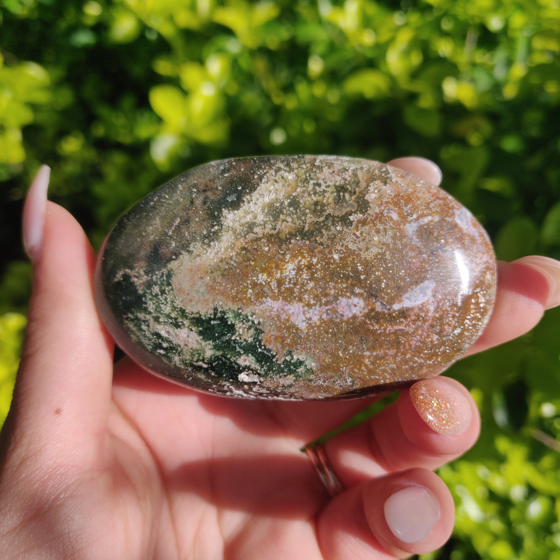 Ocean Jasper Palm Stone (#56) - Simply Affinity