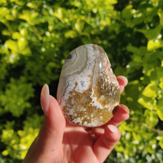 Ocean Jasper Palm Stone (#61) - Simply Affinity