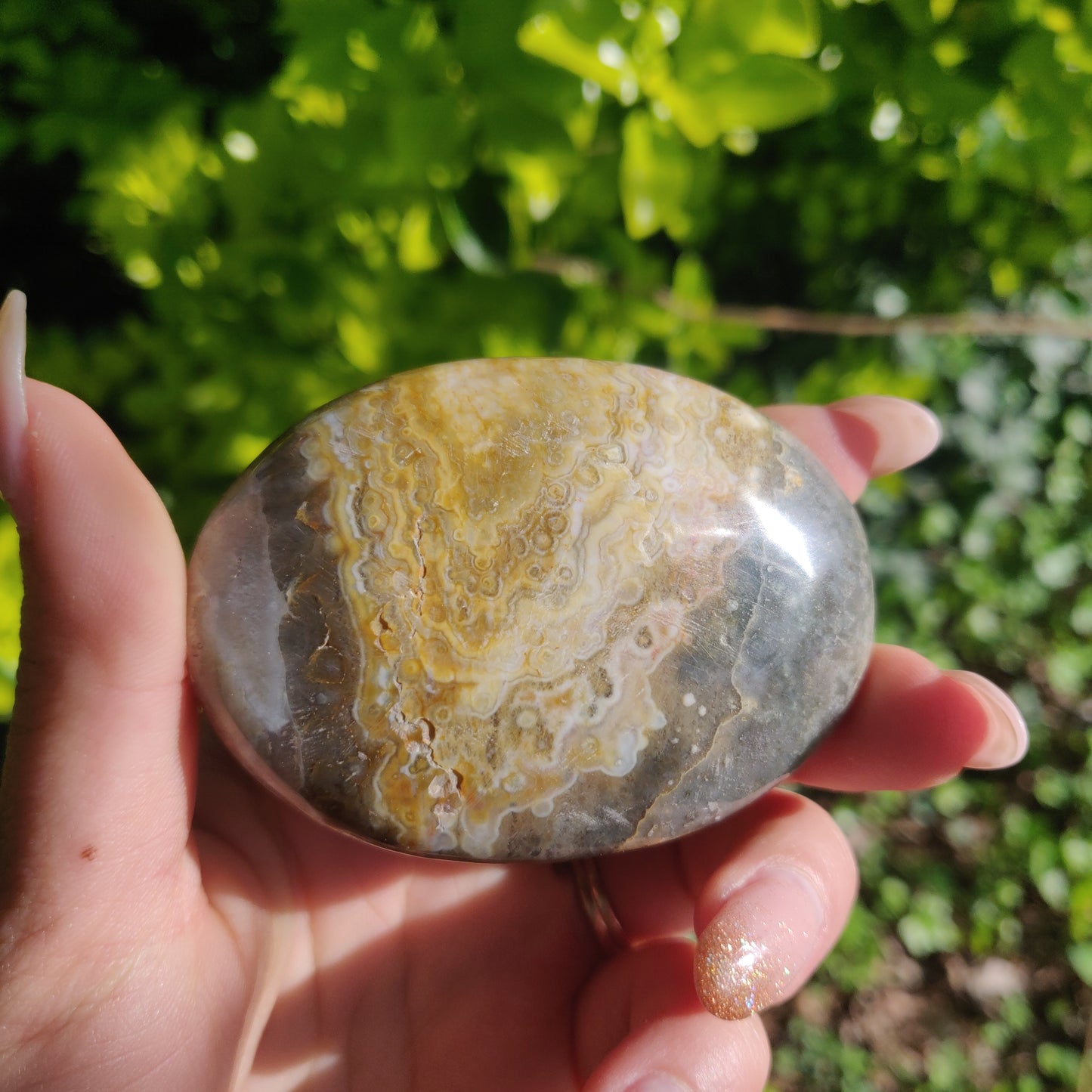 Ocean Jasper Palm Stone (#62) - Simply Affinity