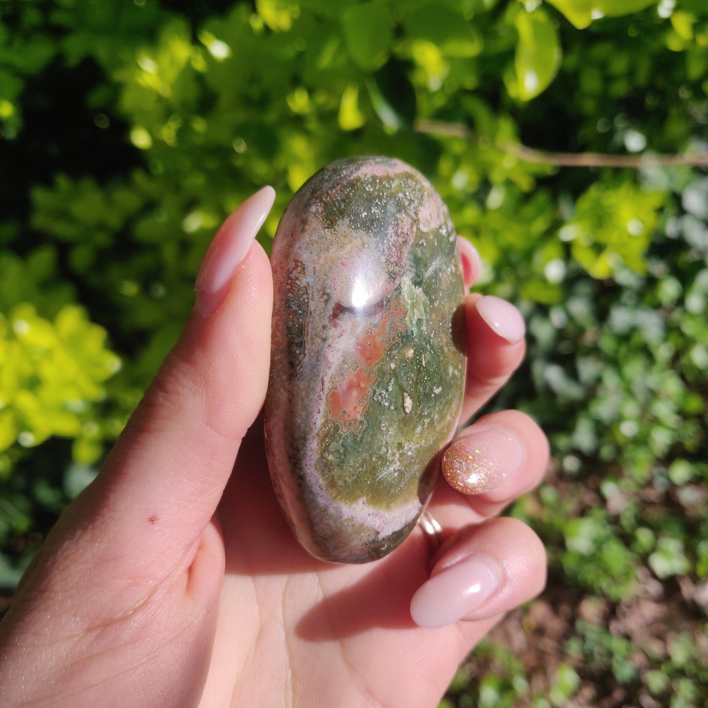 Ocean Jasper Palm Stone (#63) - Simply Affinity