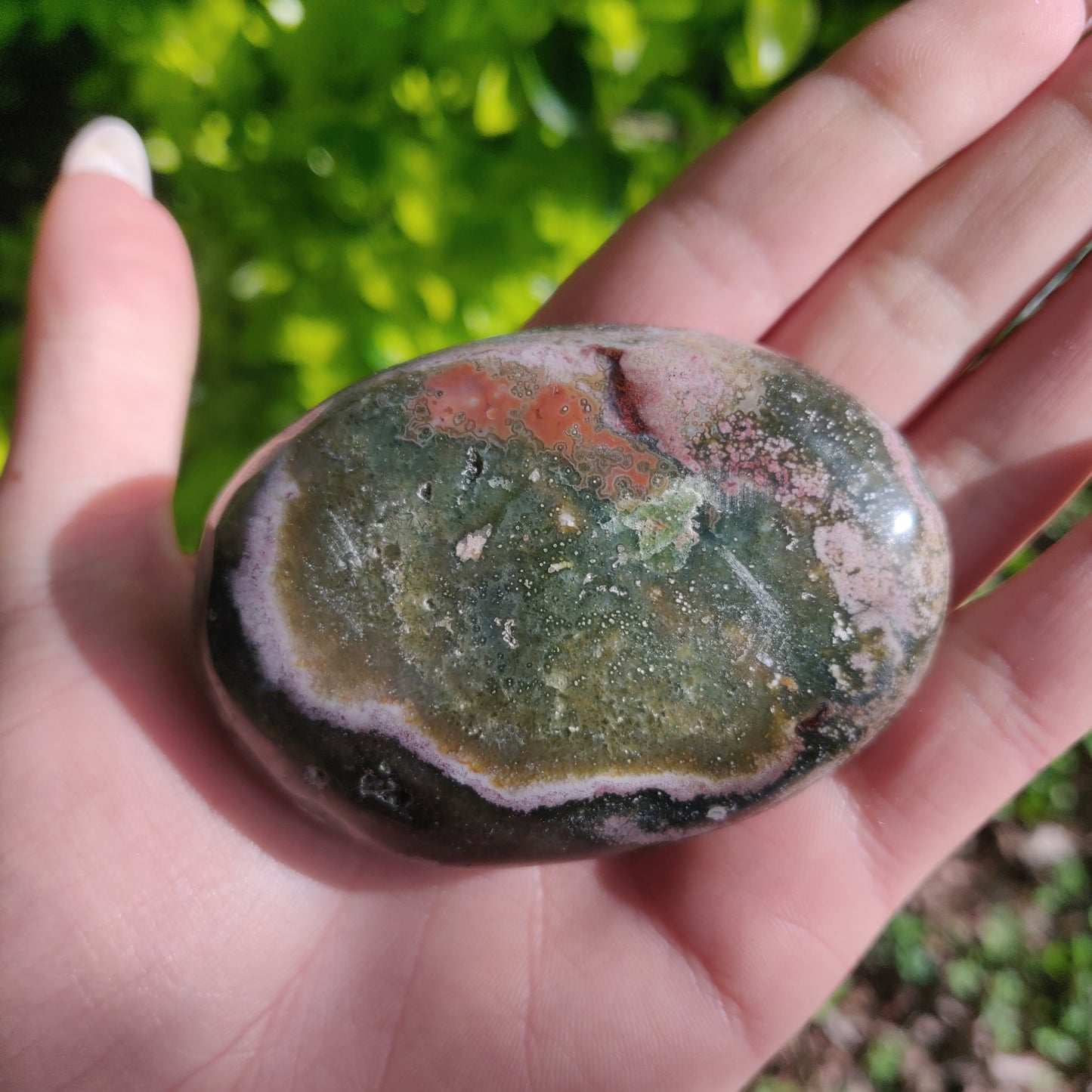 Ocean Jasper Palm Stone (#63) - Simply Affinity