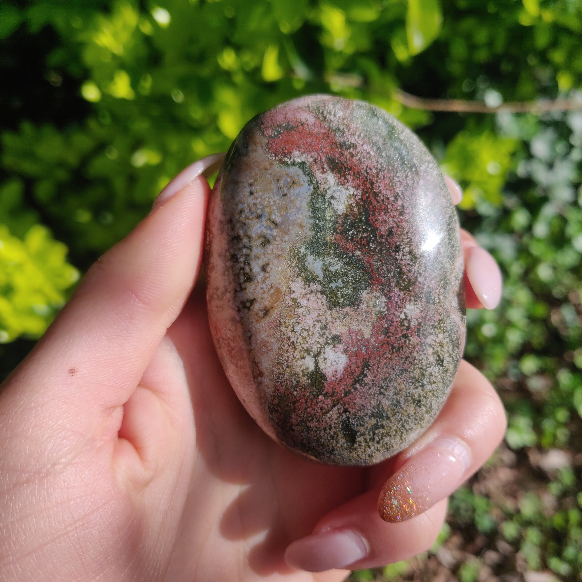 Ocean Jasper Palm Stone (#63) - Simply Affinity