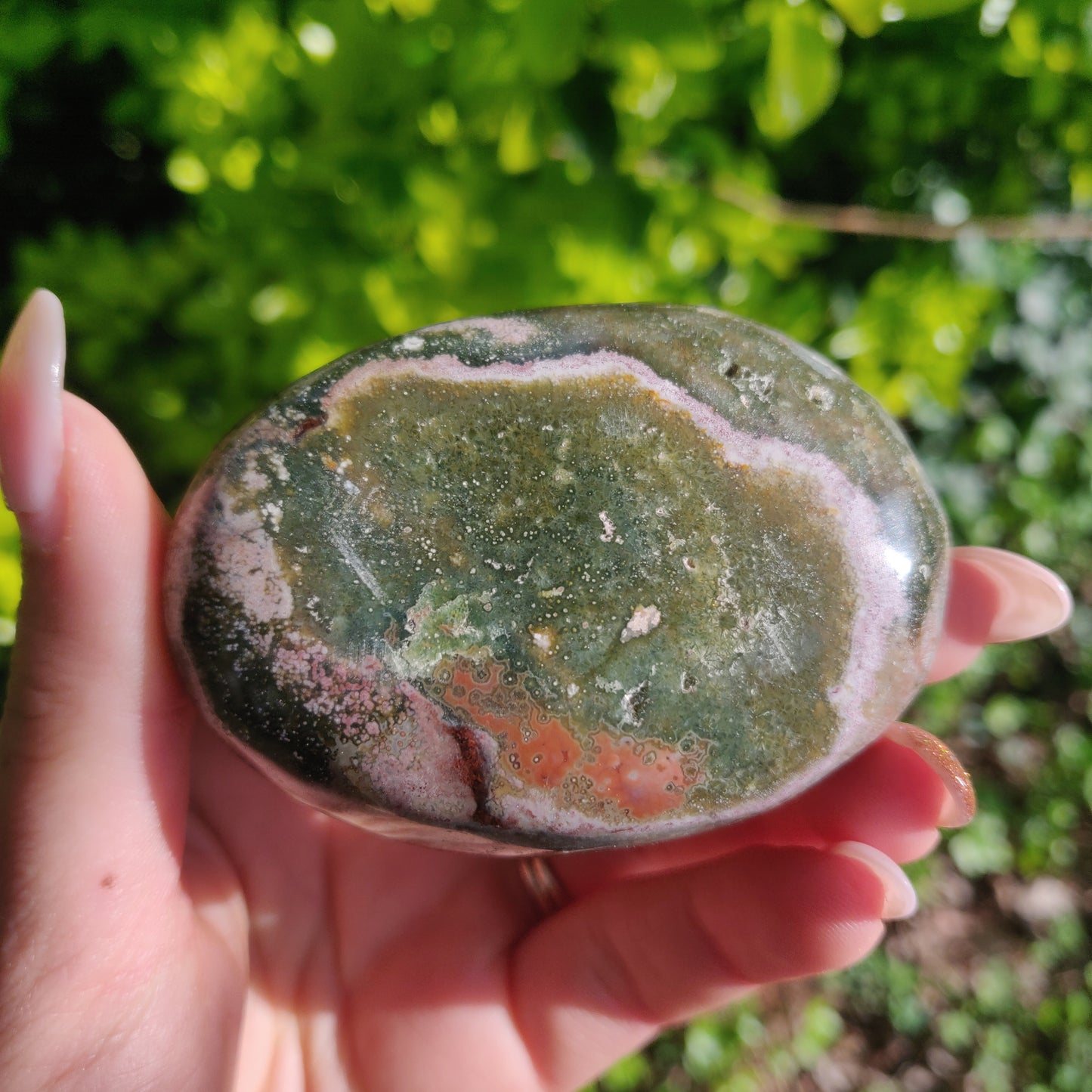 Ocean Jasper Palm Stone (#63) - Simply Affinity