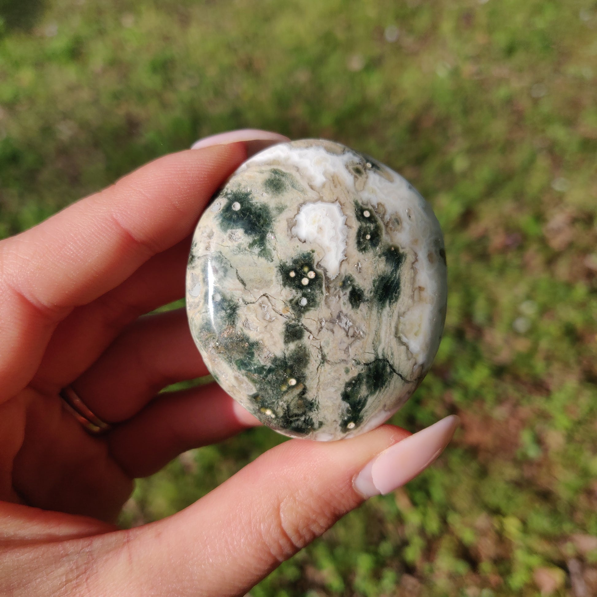 Ocean Jasper Palm Stone (#65) - Simply Affinity