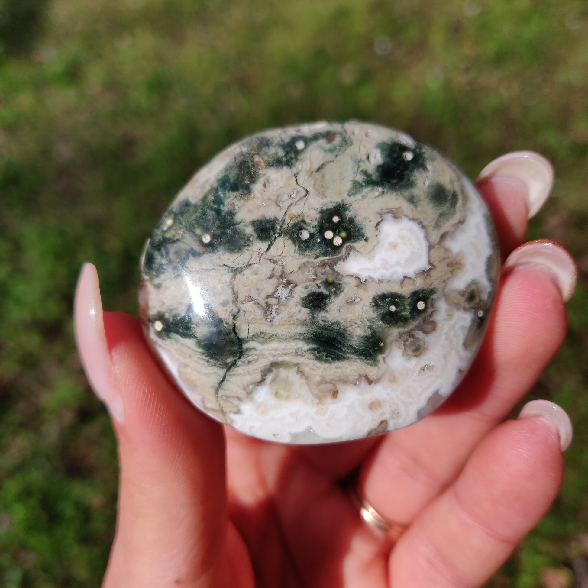Ocean Jasper Palm Stone (#65) - Simply Affinity