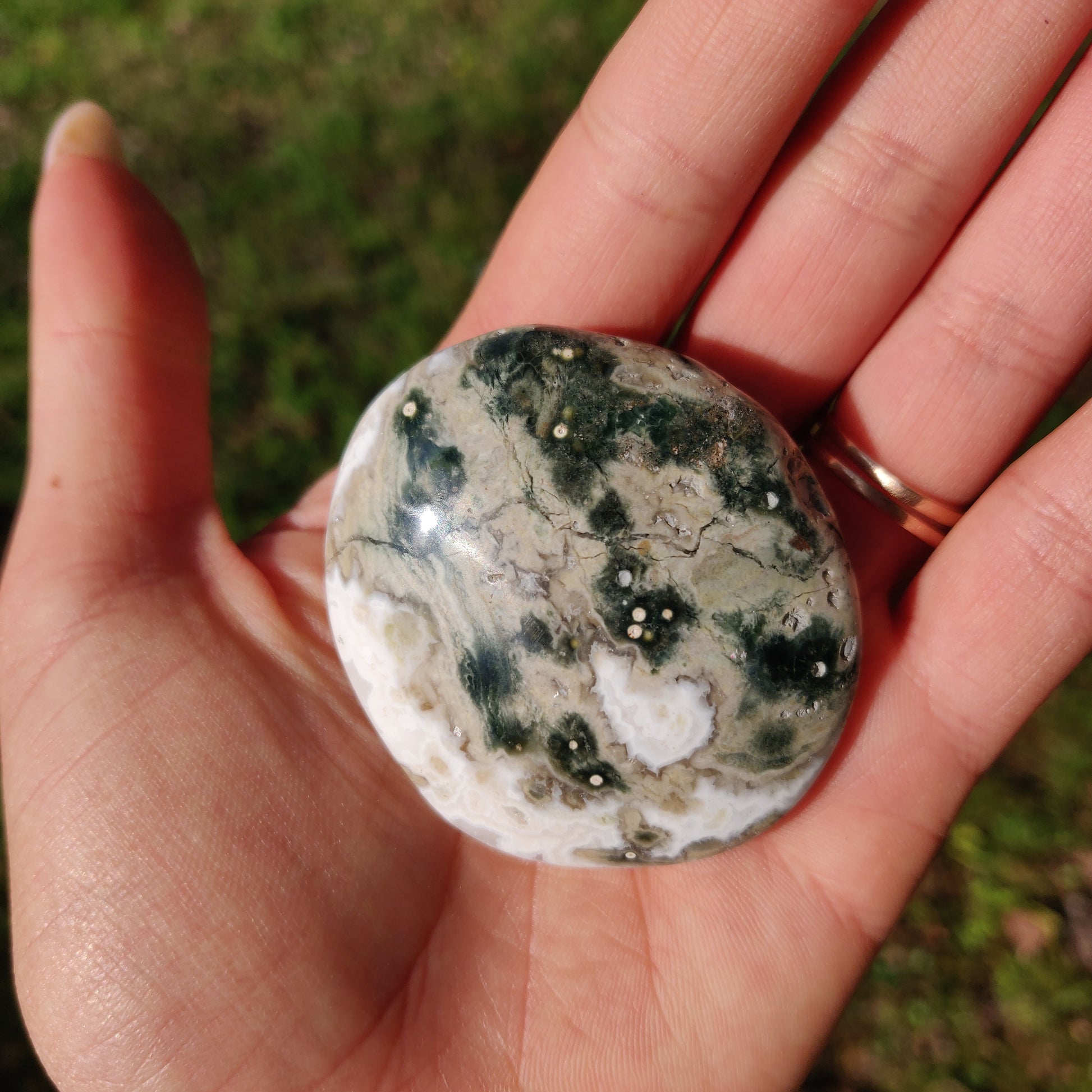 Ocean Jasper Palm Stone (#65) - Simply Affinity