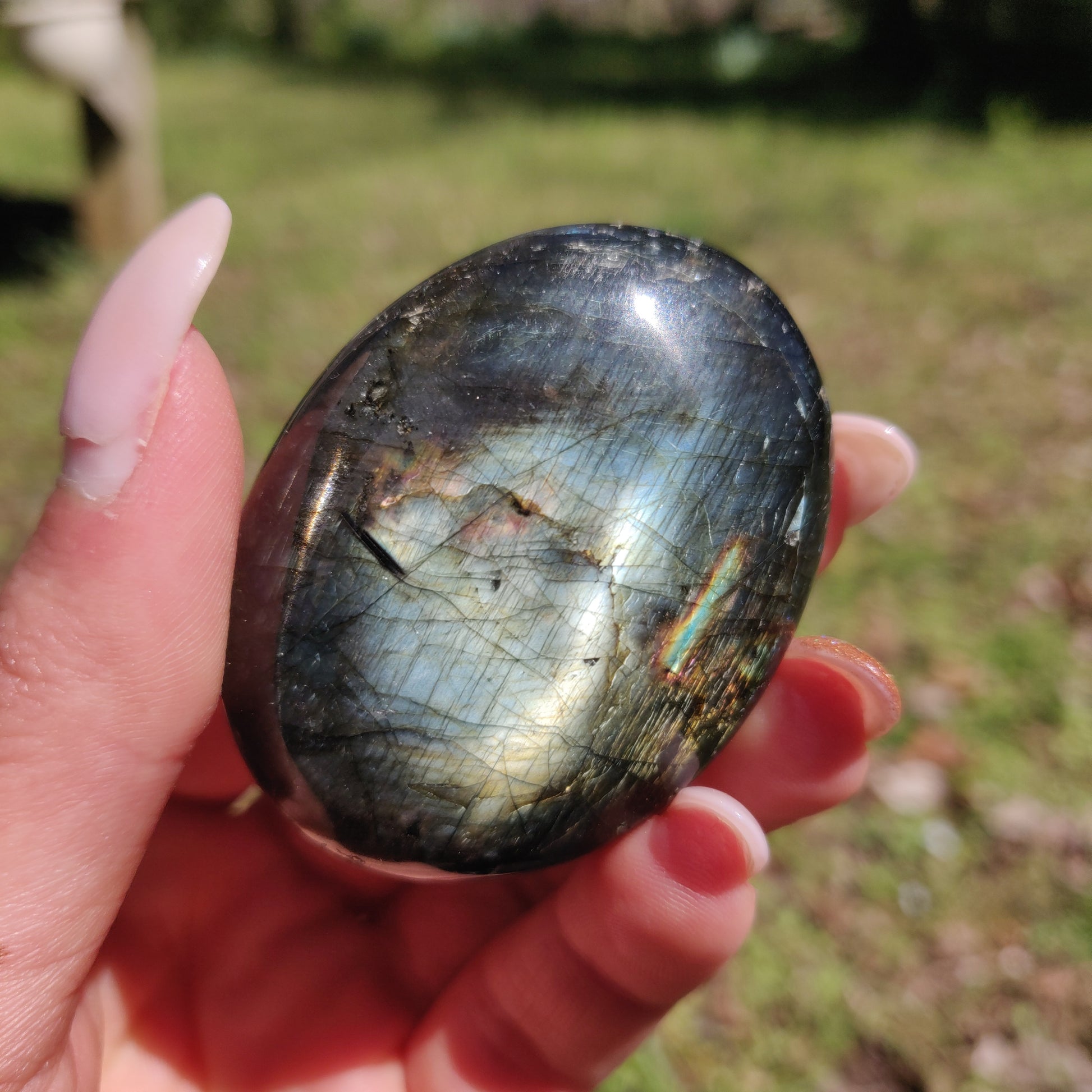 Labradorite Palm Stone (#295) - Simply Affinity
