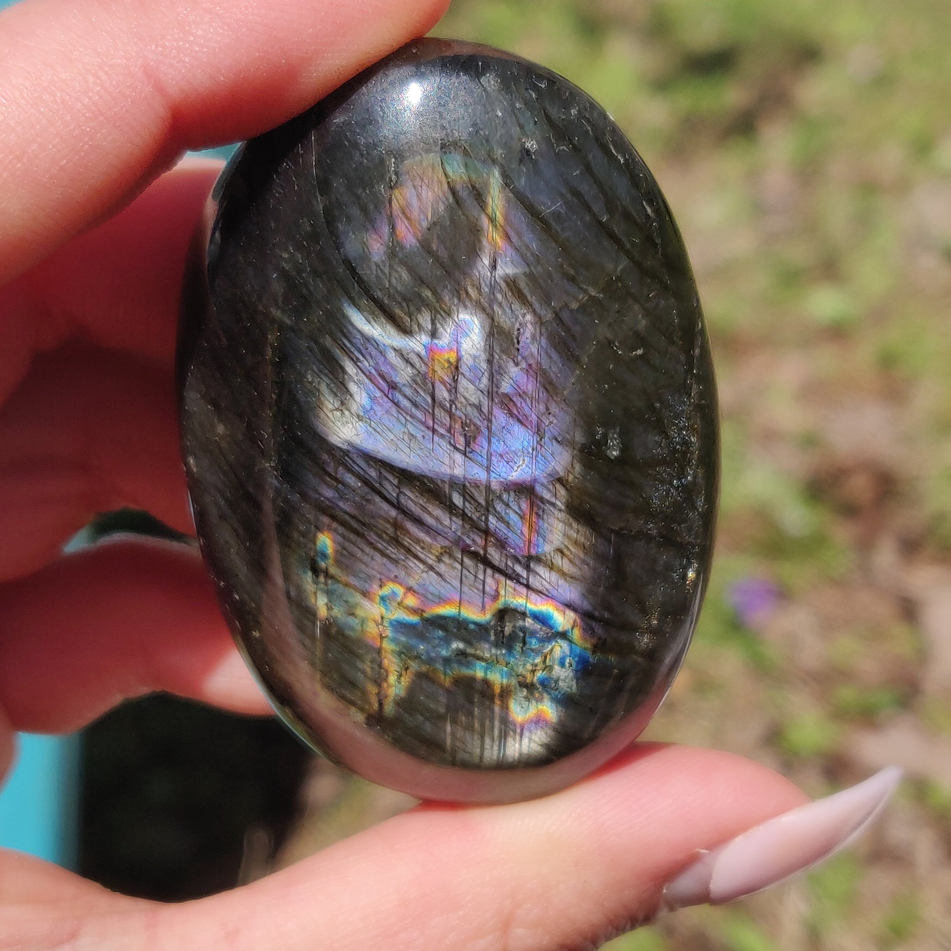 Labradorite Palm Stone (#300) - Simply Affinity