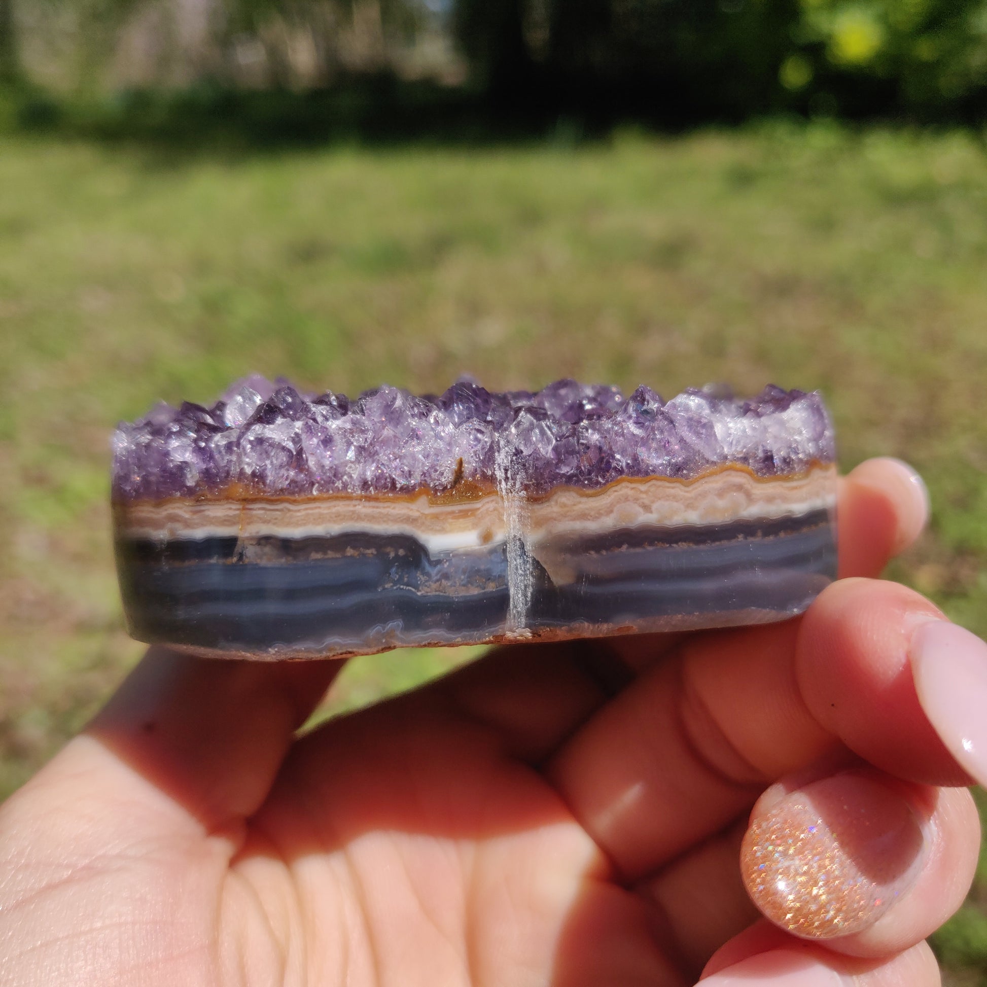 Amethyst Geode Heart (#6A) - Simply Affinity
